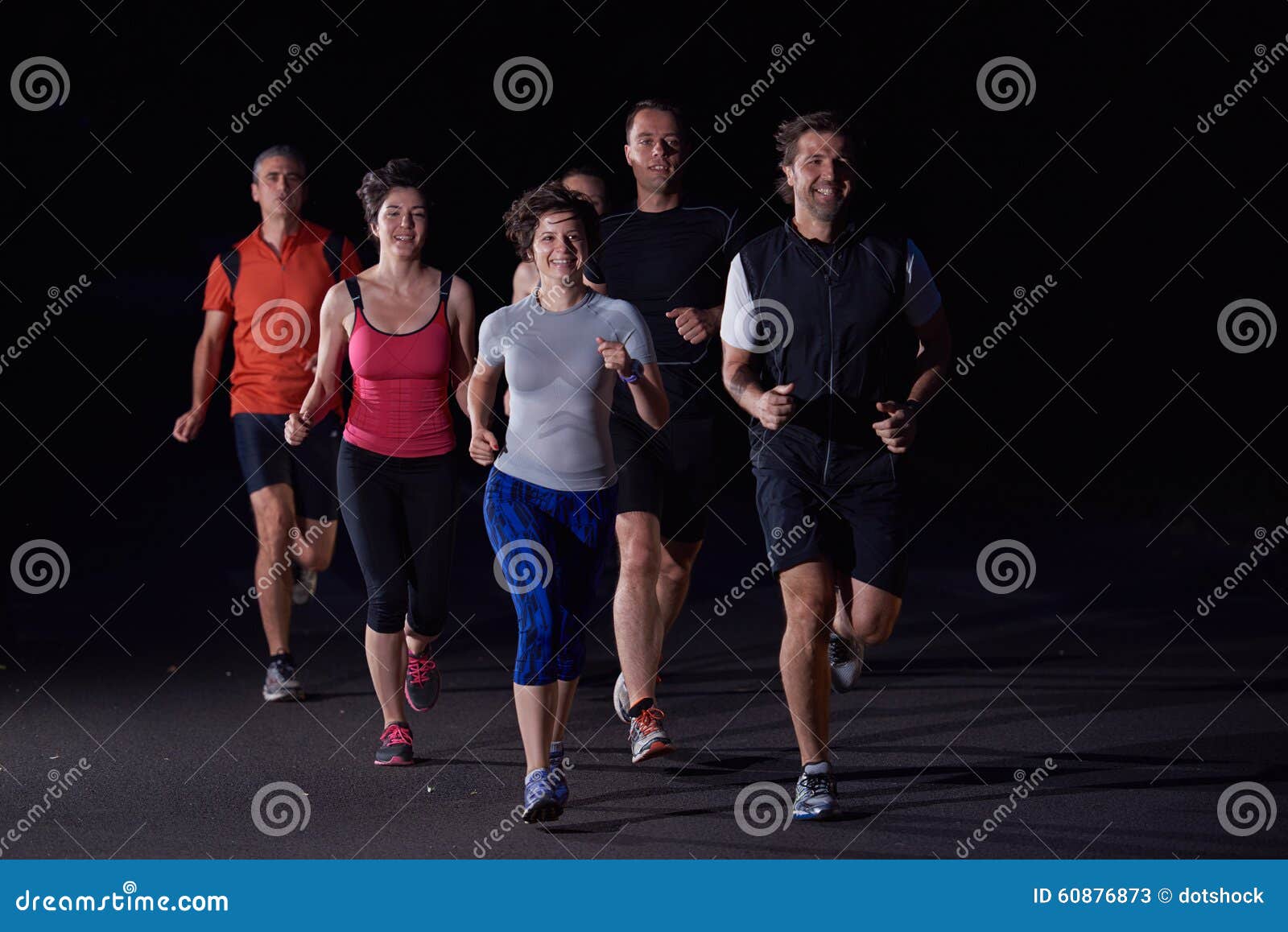 People Group Jogging at Night Stock Image Image of night, feet 60876873