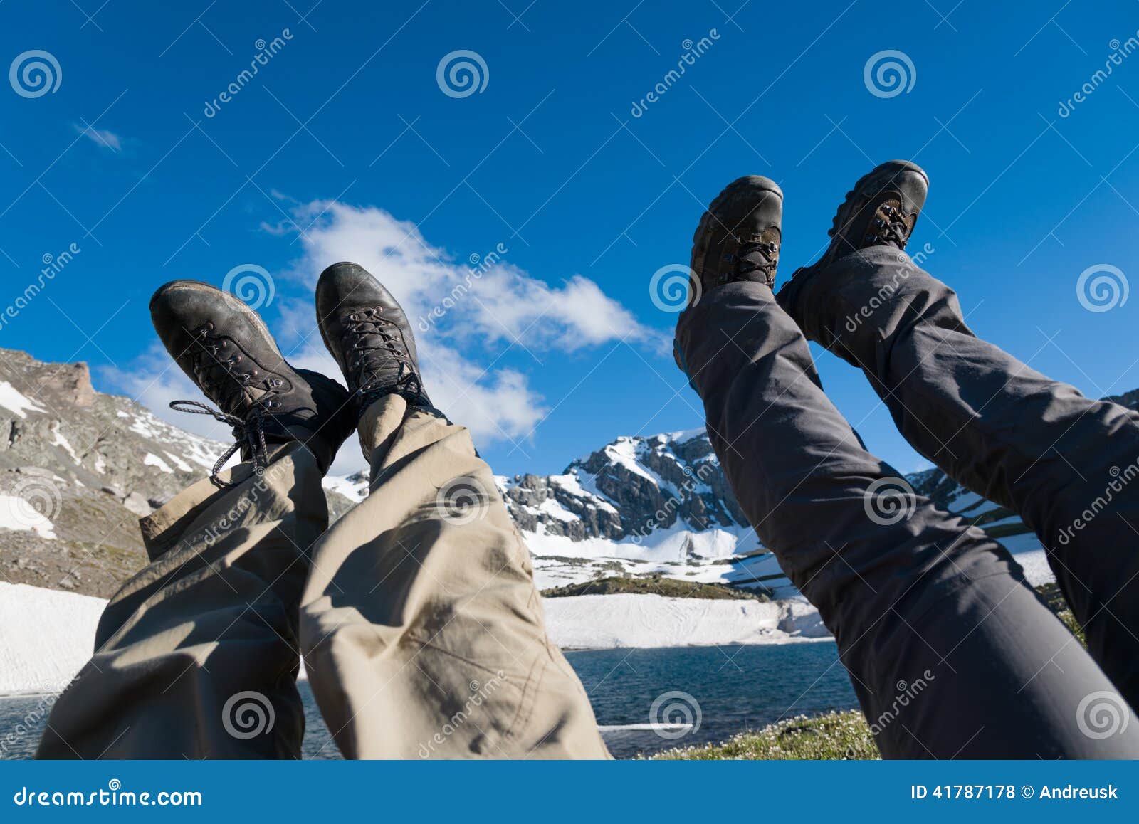 People hiking in mountains stock photo. Image of tourism - 41787178