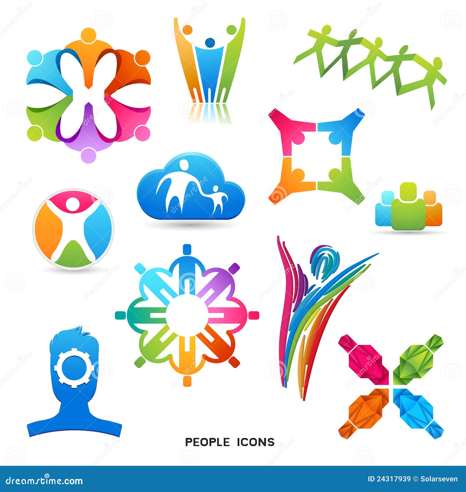 A Collection of People Icons and Symbols, vector designs.