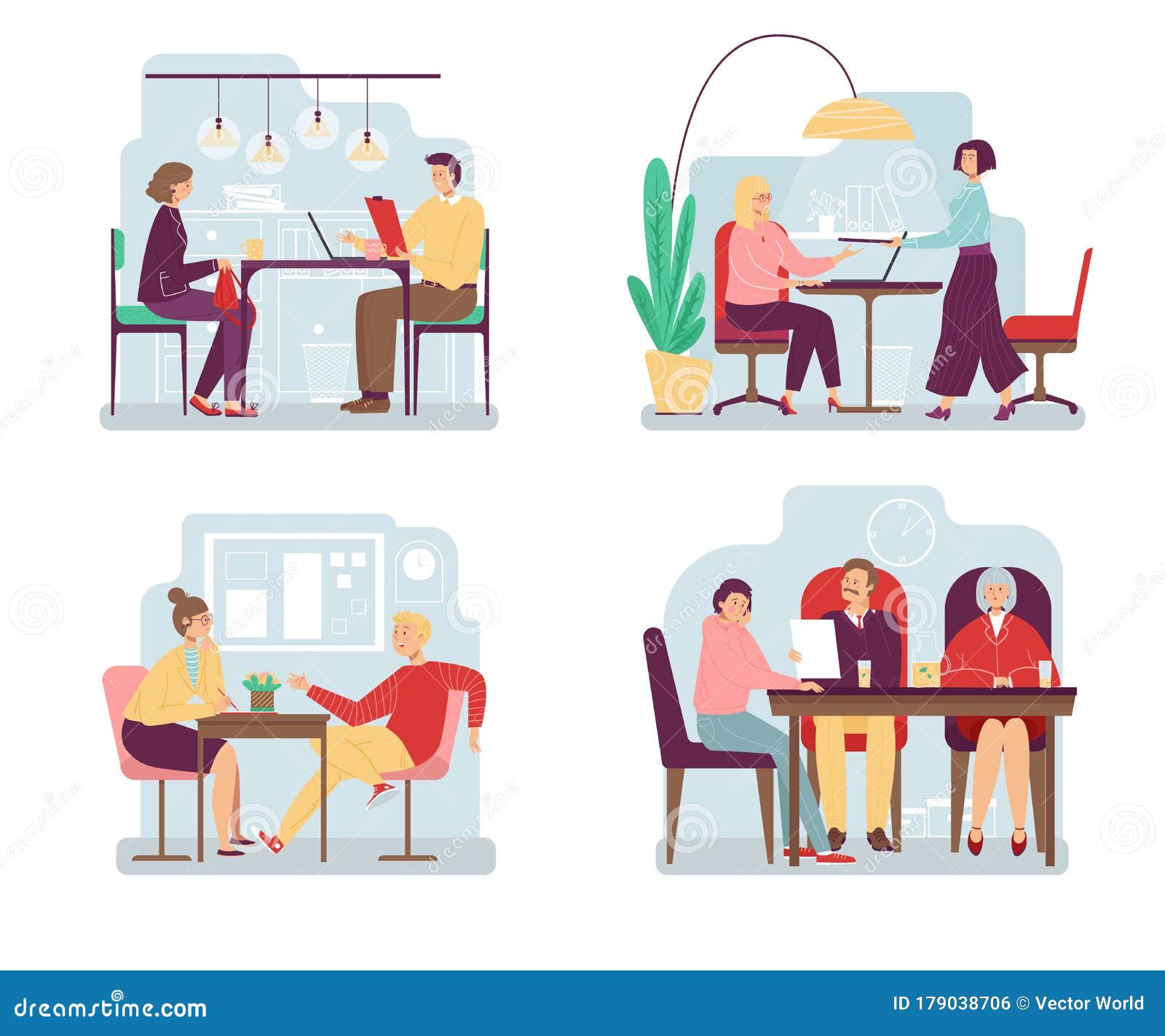 People at Job Interview, Different Behavior Cartoon Characters, Vector Illustration Stock Vector - Illustration of interview, application: 179038706 People at Job Interview, Different Behavior Cartoon Characters, Vector Illustration Stock Vector - Illustration of interview, application: 179038706