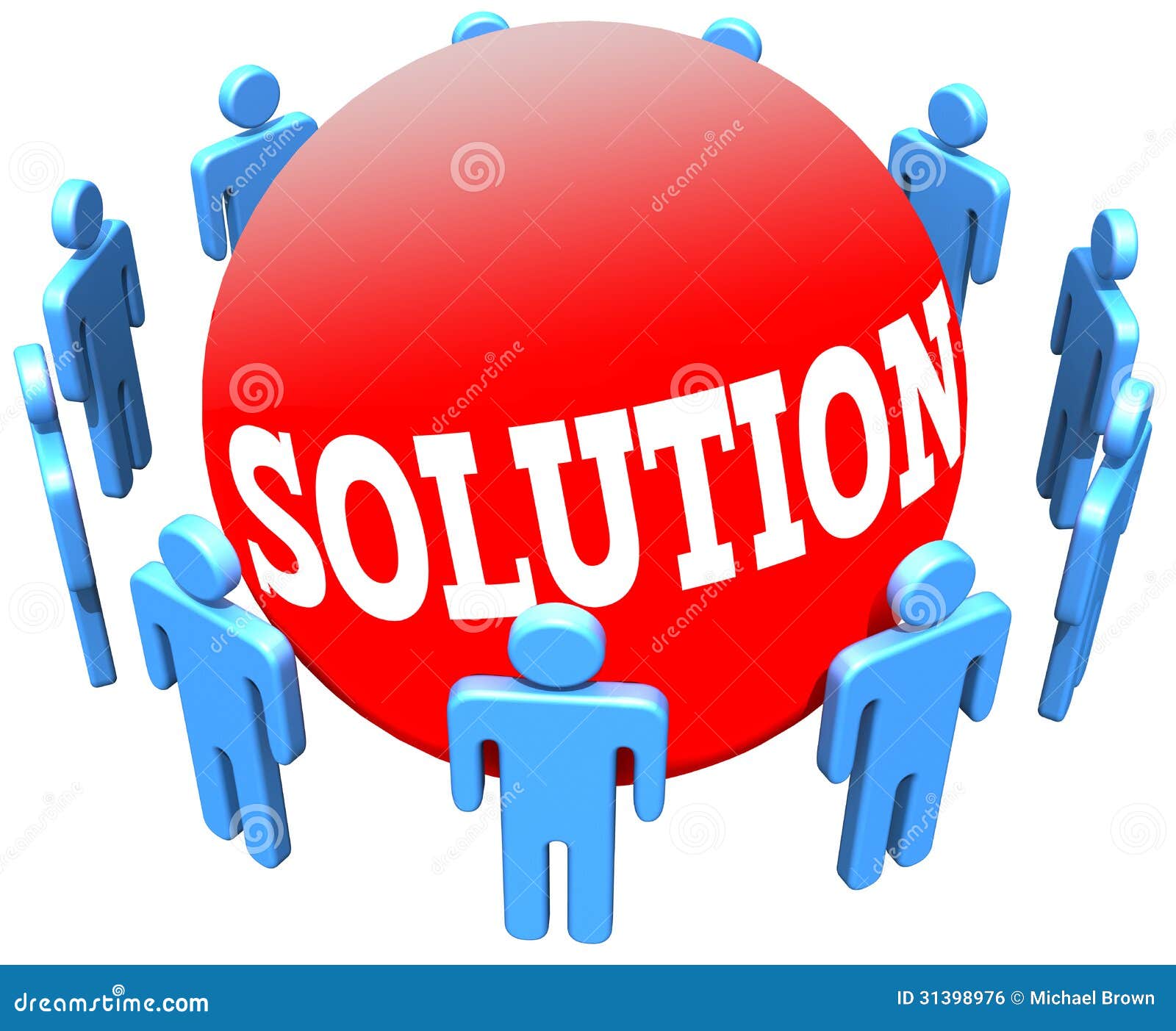 People Join Ring Find Social Solution Stock Illustration Illustration