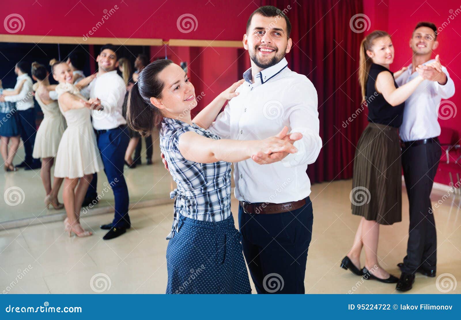People Learning To Dance Waltz in Dancing Class Stock Photo Image of