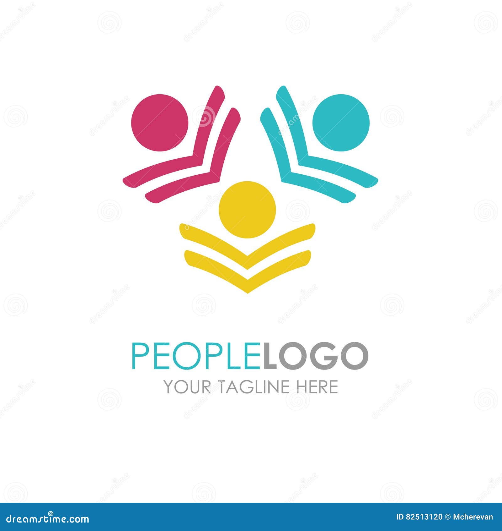 People Logo Design. Creative Abstract People Shapes Logo Stock ...