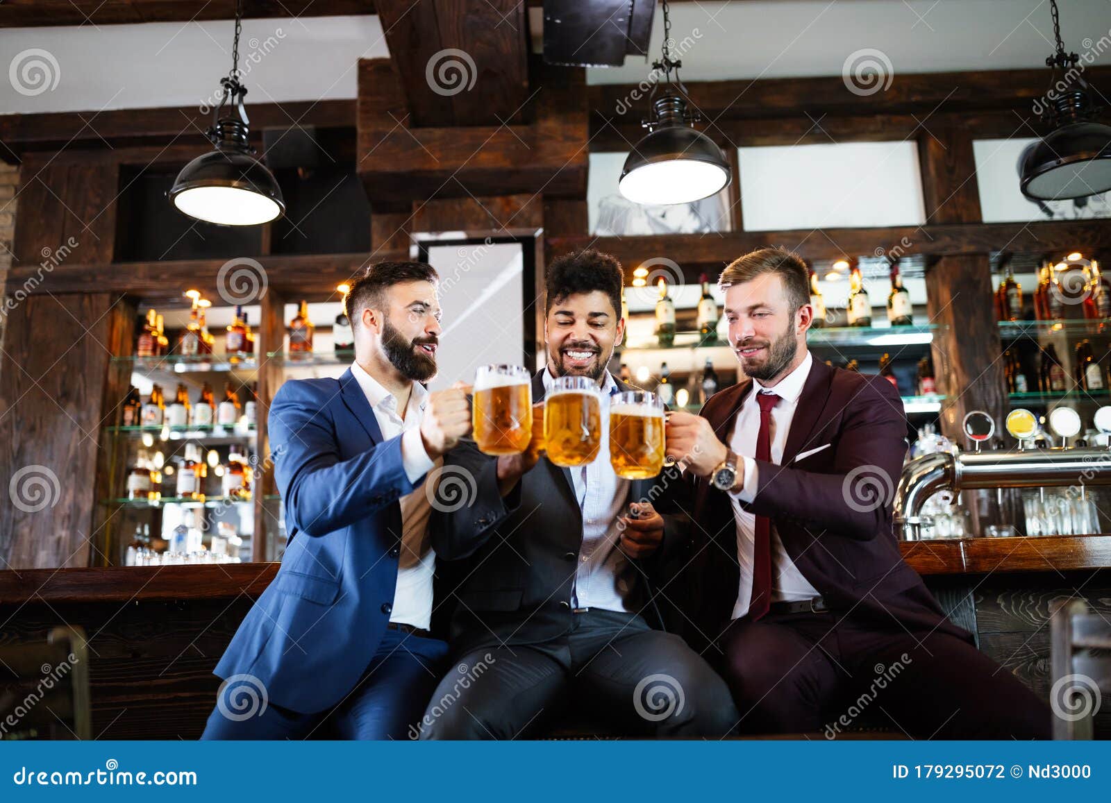 People, Men, Leisure, Friendship and Celebration Concept Stock Photo ...