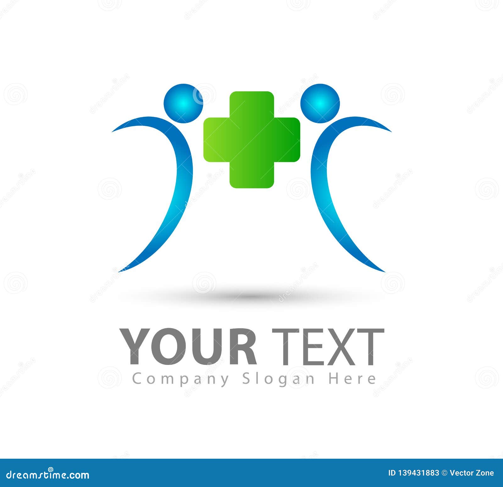 People Nature Health Care Medical Cross Logo Icon on White Background ...