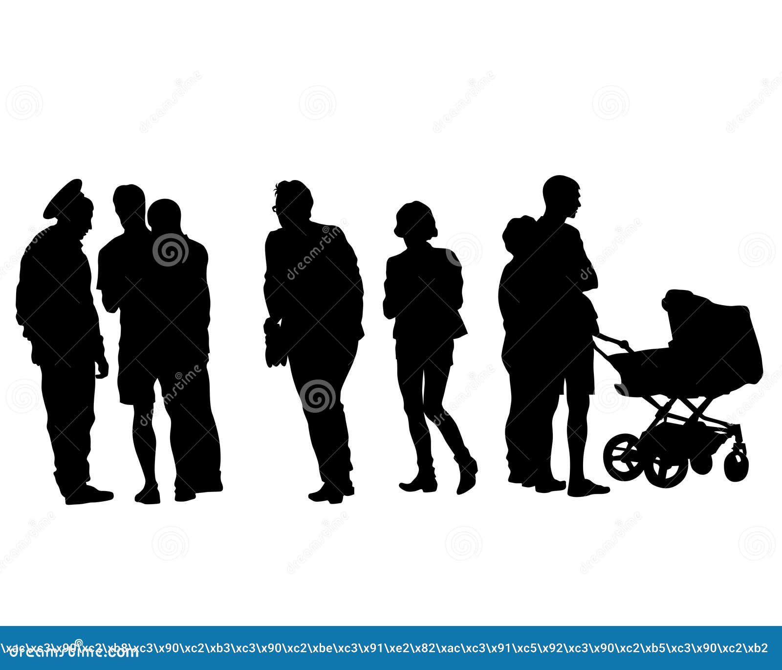 People in park two stock vector. Illustration of street - 177341429