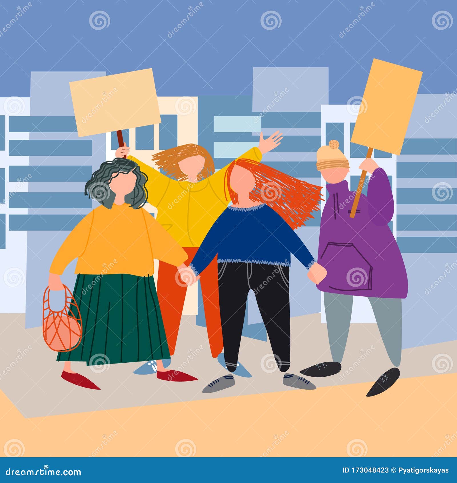 Picketing Stock Illustrationer, Vektorer, & Clipart (5 Stock