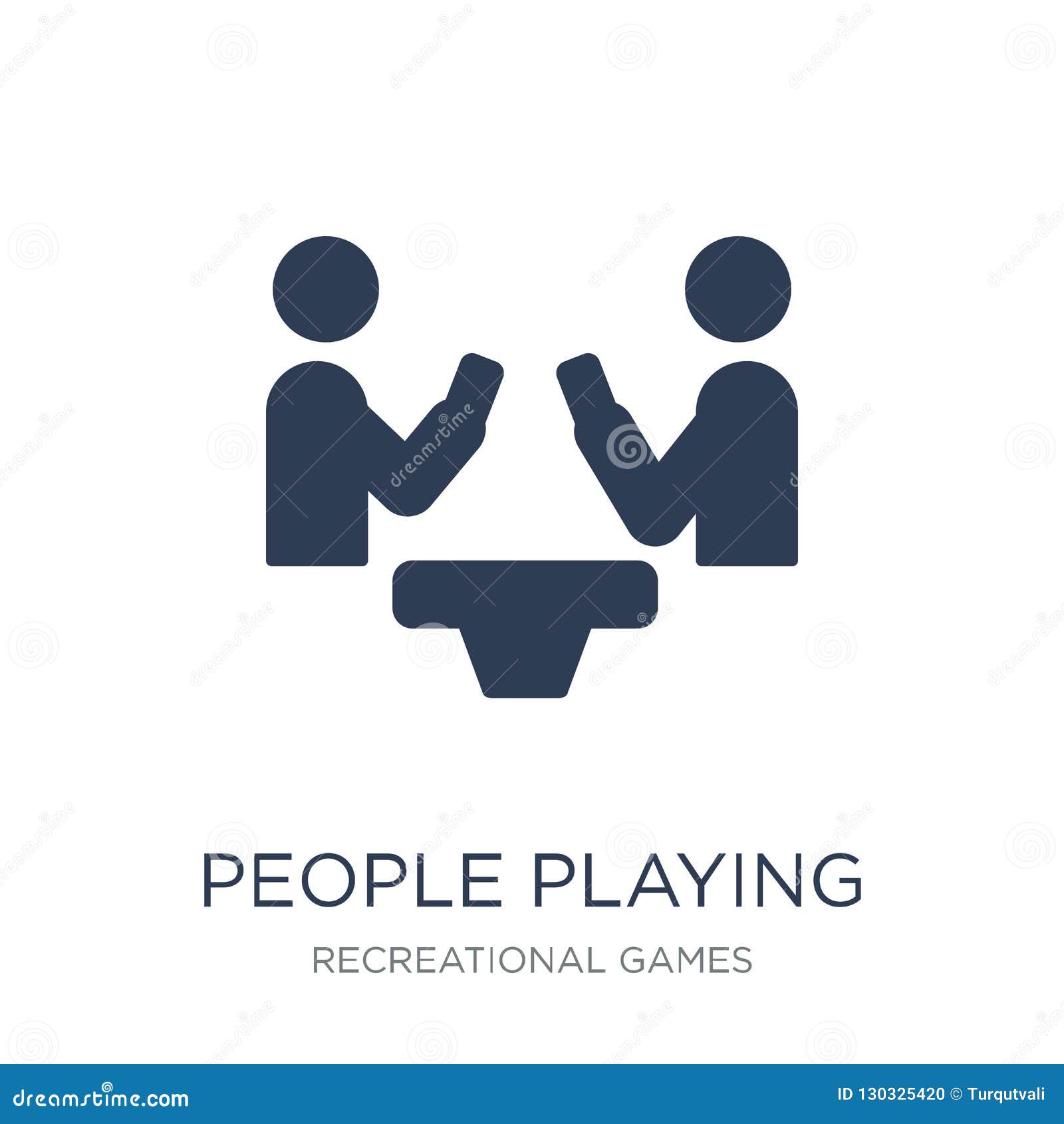 People Playing Board Games Icon Icon. Trendy Flat Vector People Stock