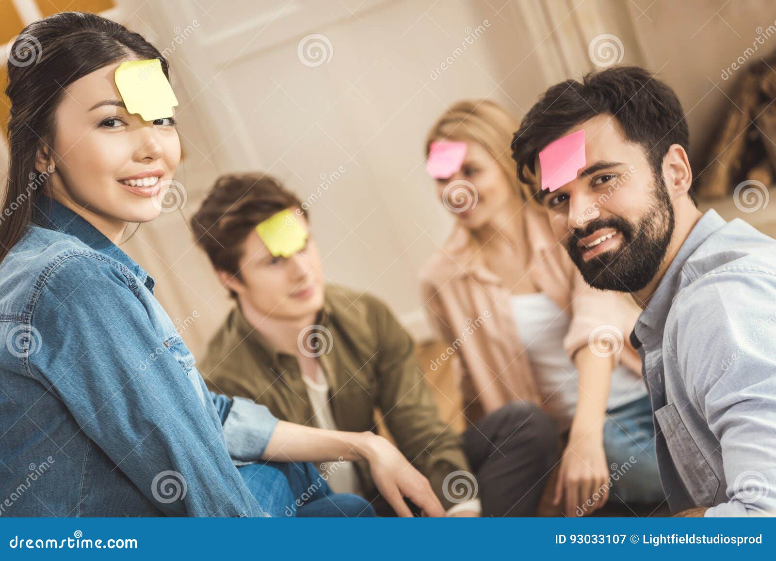 People Playing Game Guess Who Stock Image - Image of diverse, female