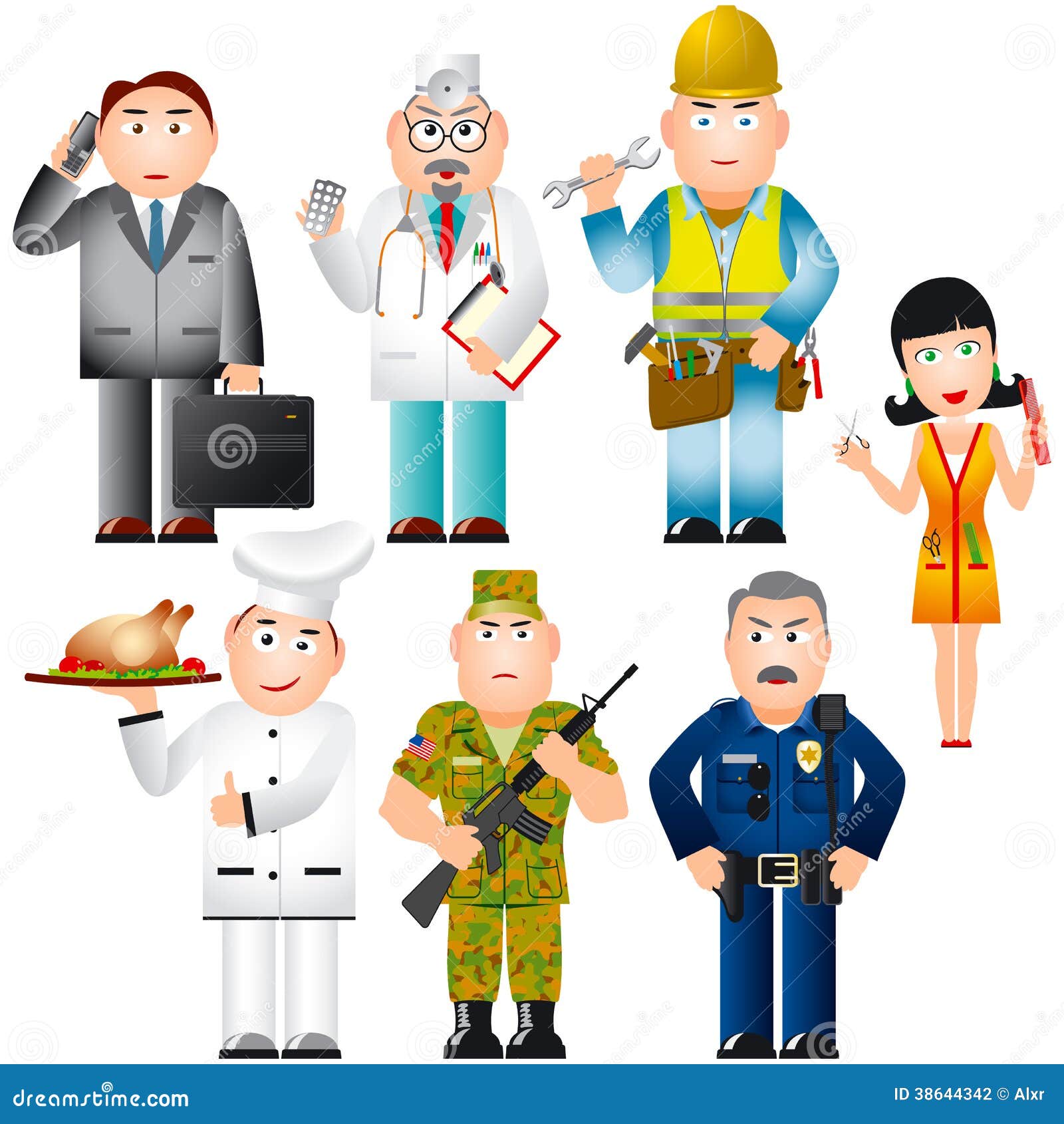 People Professions Occupations Stock Vector - Illustration of ...