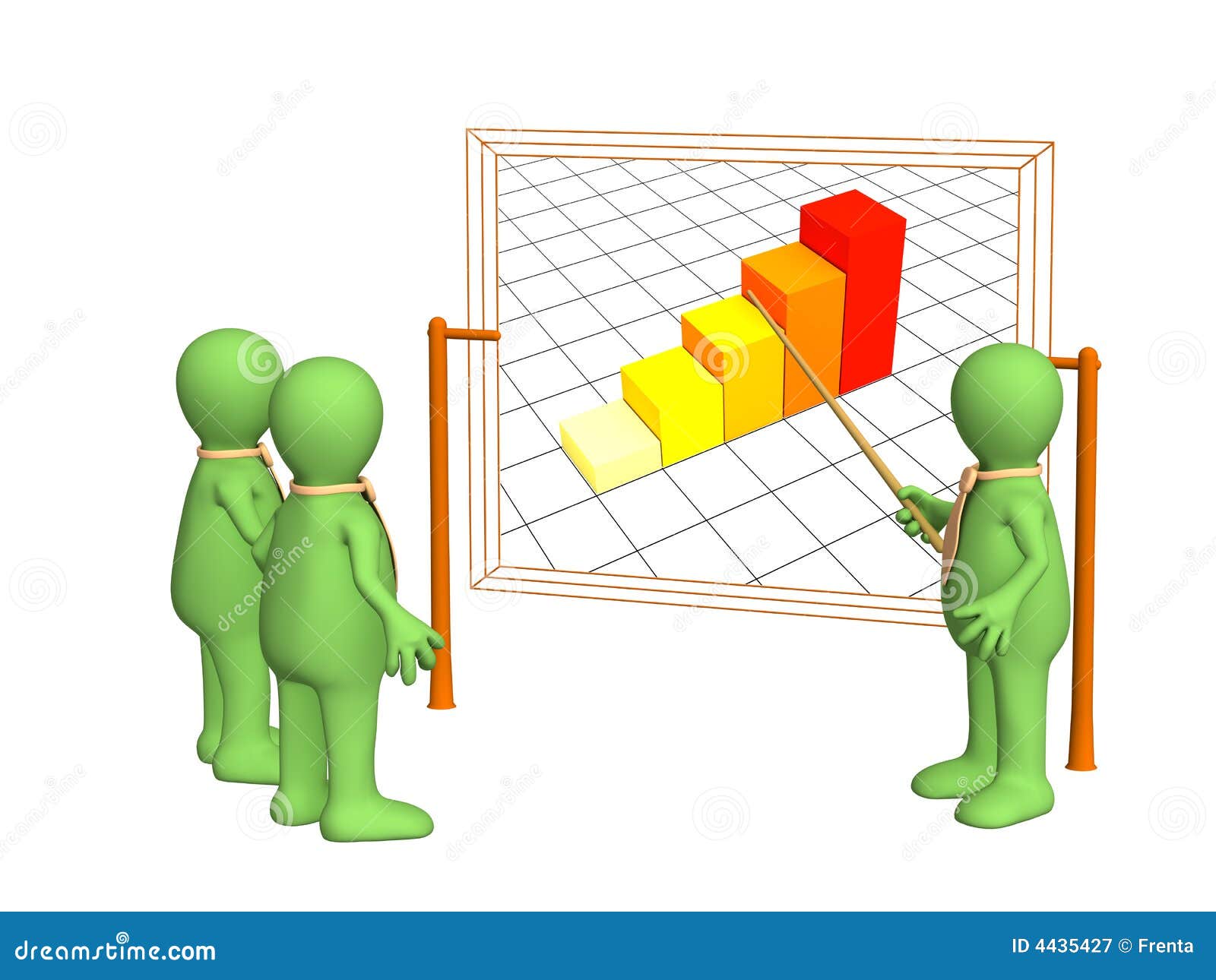 People - Puppet, Discussing Results At Office Stock Illustration