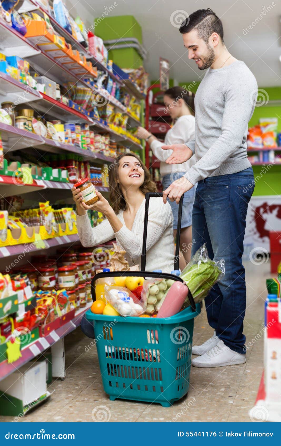 People Purchasing Food at Supermarket Stock Photo Image of inside, potted 55441176
