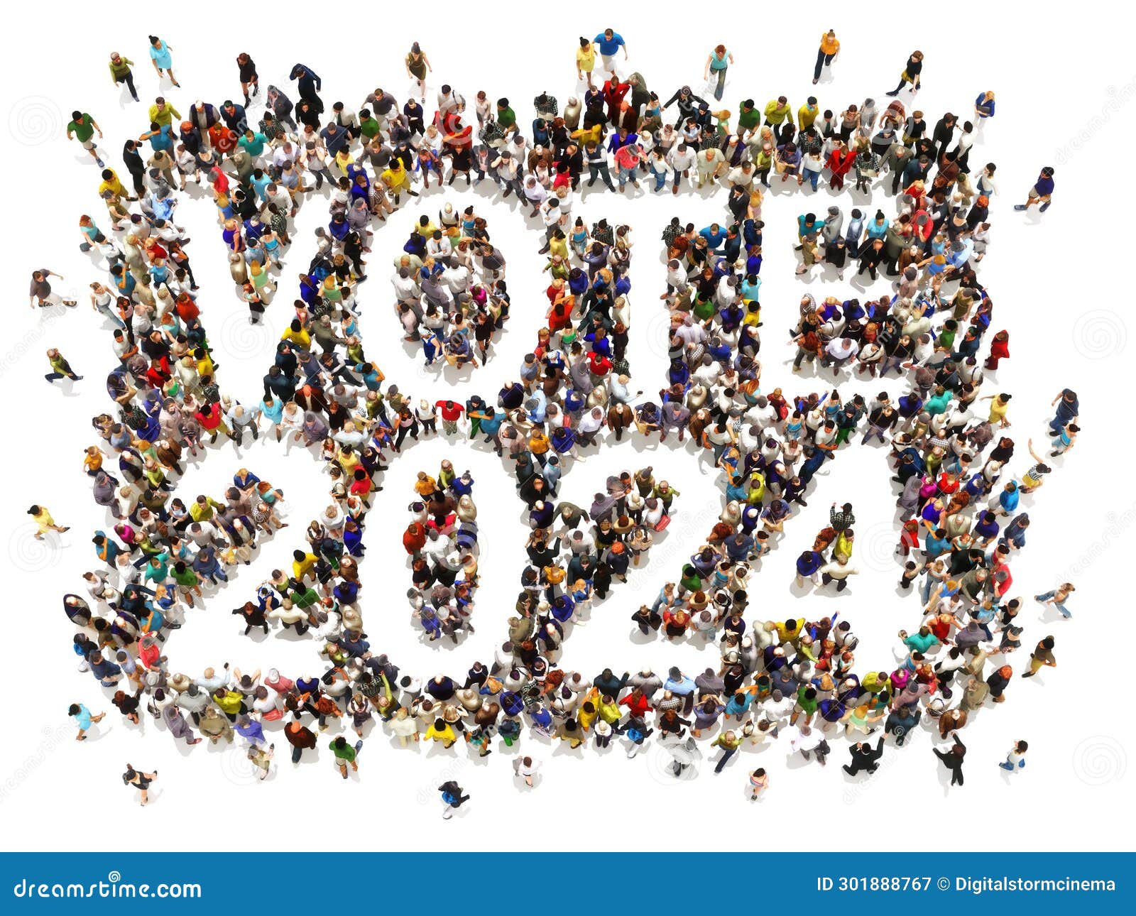 People that are Registering and Voting in 2024 Election Concept. Stock