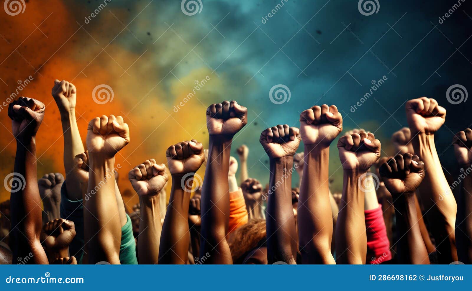 People S Hands Raised with Clenched Fists. Human Rights, Feminism ...