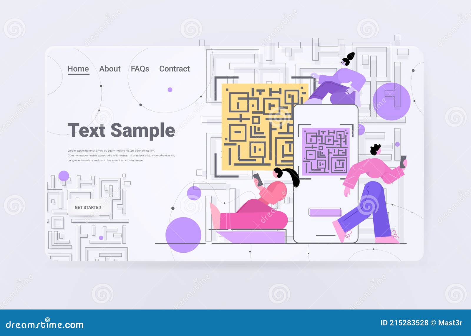 people scanning qr code electronic digital technology machine readable barcode verification concept