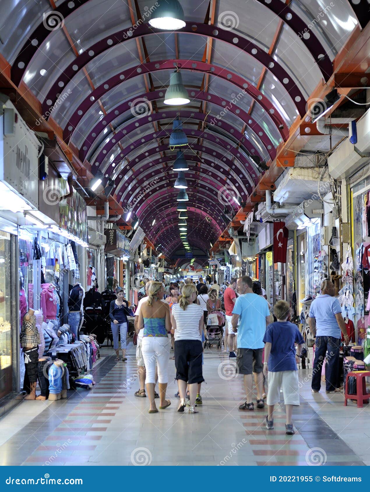 The Grand Bazaar, in Marmaris Town Centre, Mugla Province, Turkey