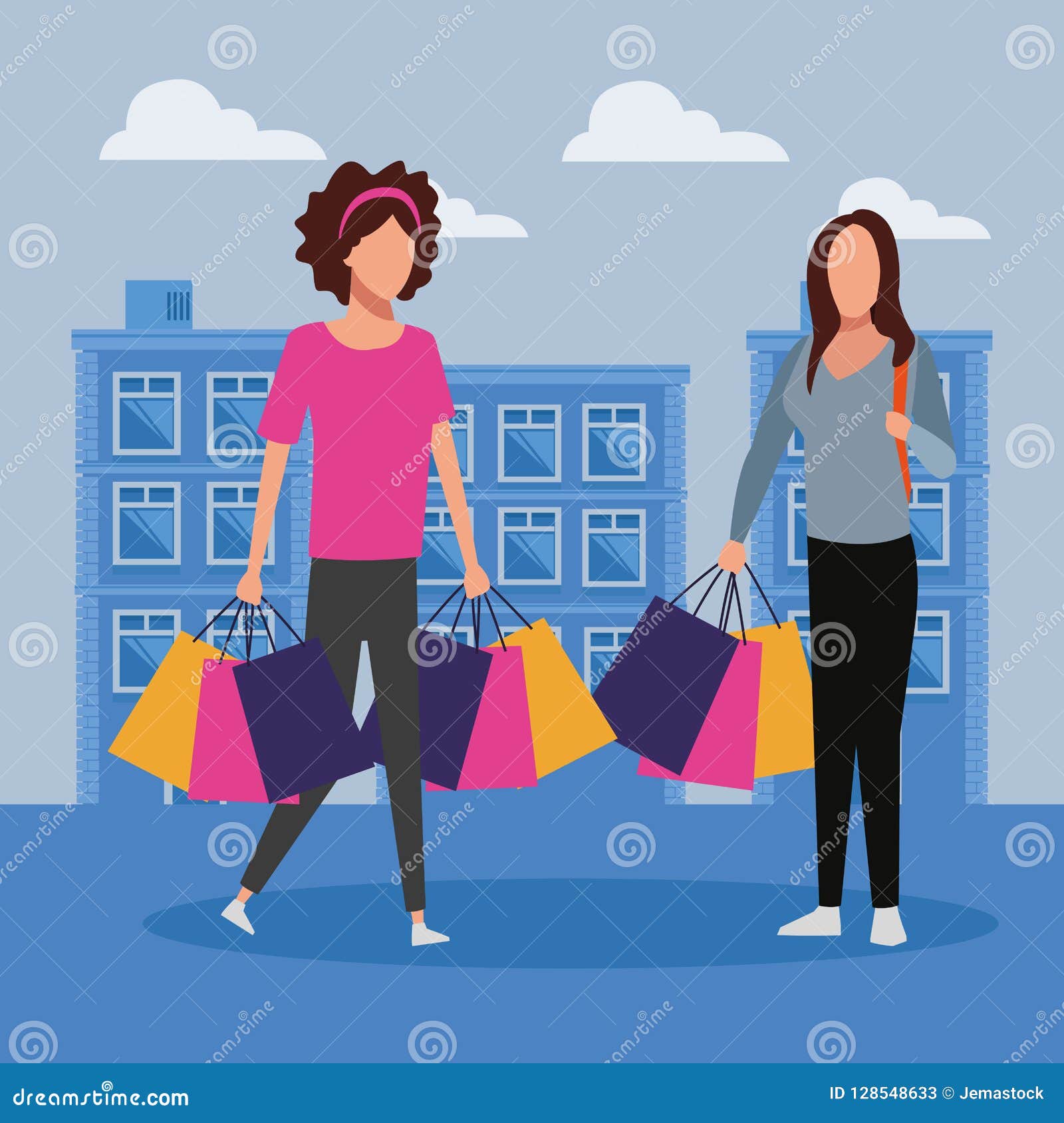 People shopping at mall stock vector. Illustration of discount - 128548633 People shopping at mall stock vector. Illustration of discount - 128548633