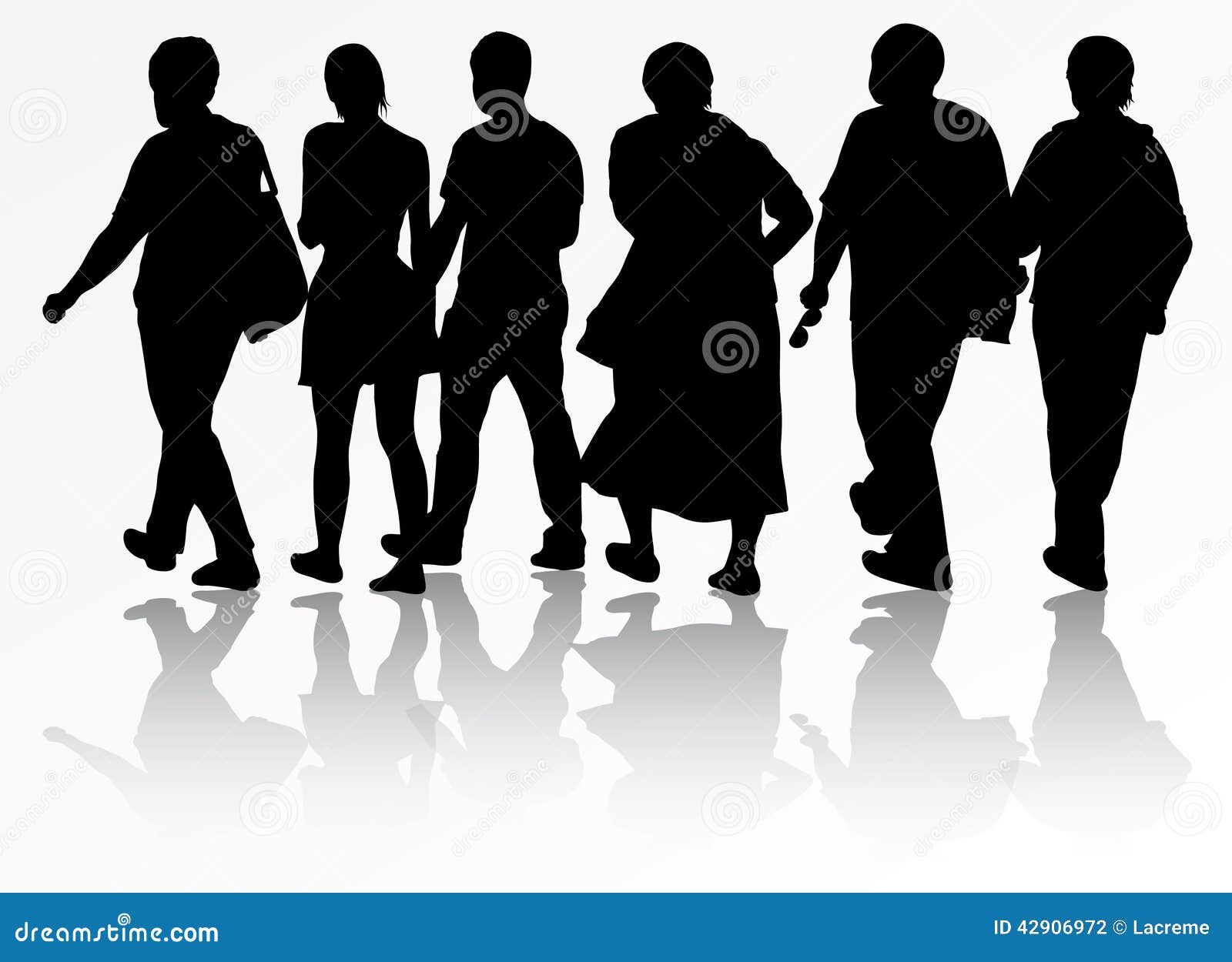 People silhouettes stock vector. Illustration of senior - 42906972