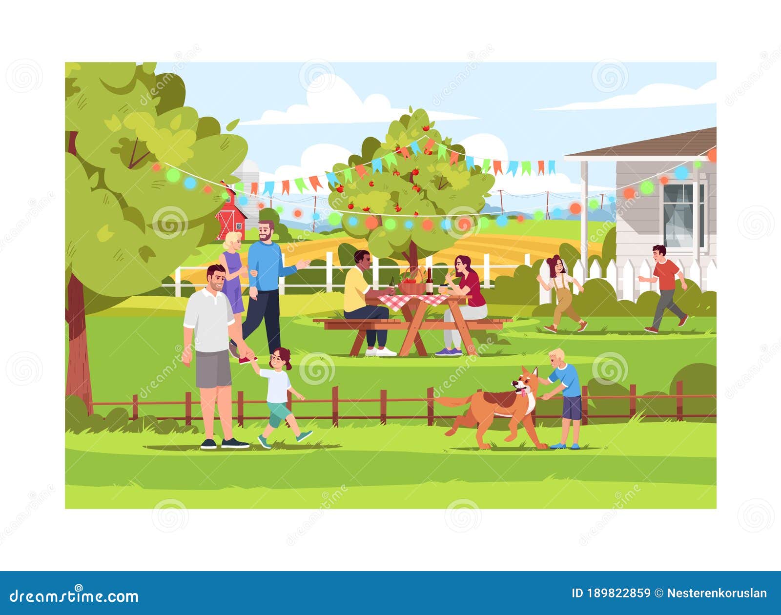 People Spending Holiday in Village Semi Flat Vector Illustration Stock Vector - Illustration of concept, cartoon: 189822859 People Spending Holiday in Village Semi Flat Vector Illustration Stock Vector - Illustration of concept, cartoon: 189822859