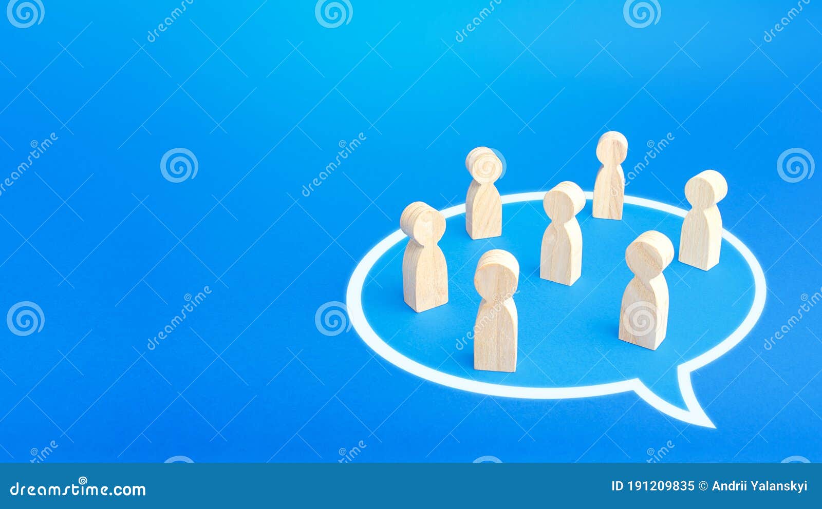 people stand in a conversation cloud bubble . active discussion. taking part in the discussion dialogue. cooperation and