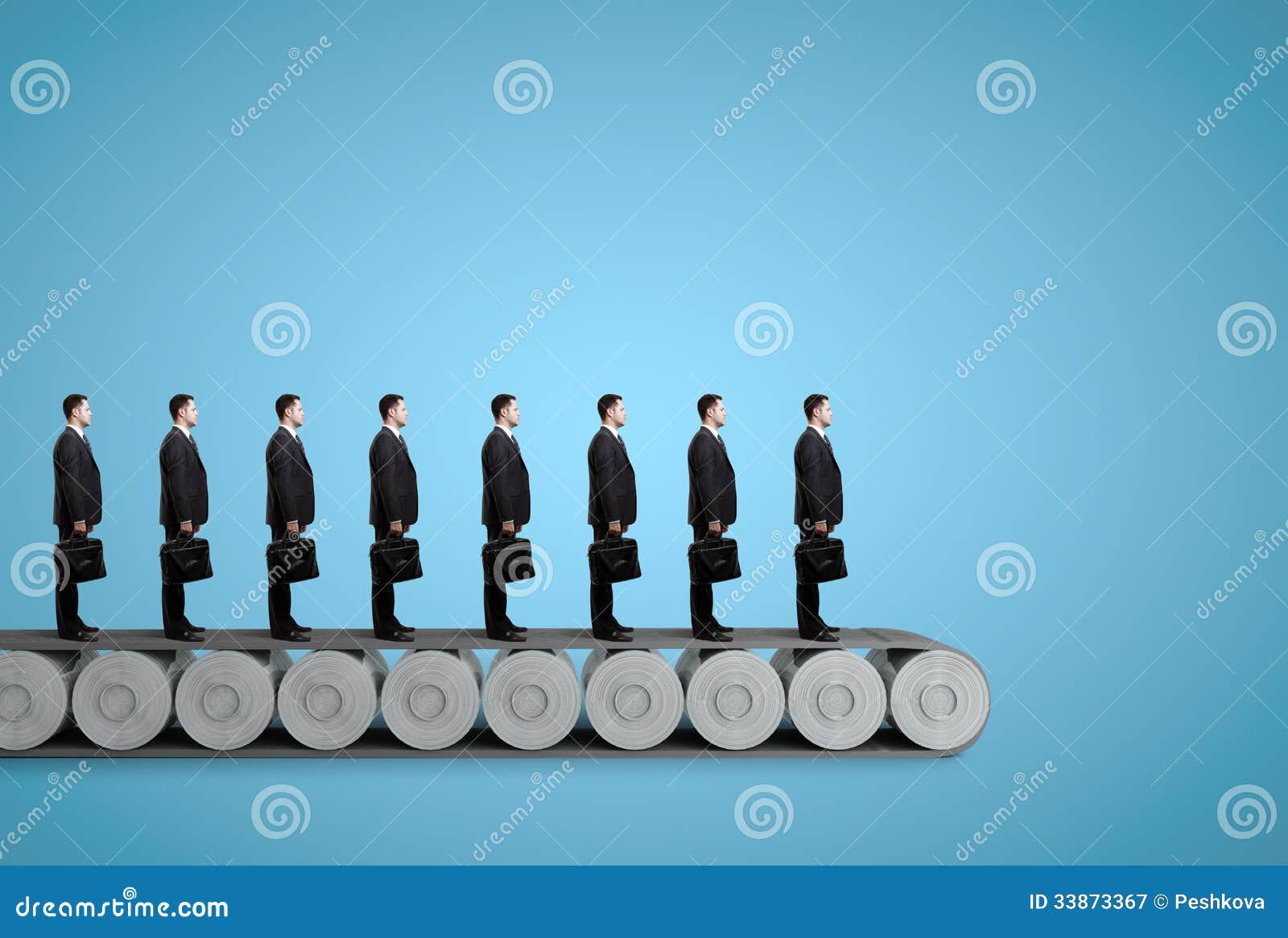 People Standing on Conveyor Stock Image Image of gesturing, attitude