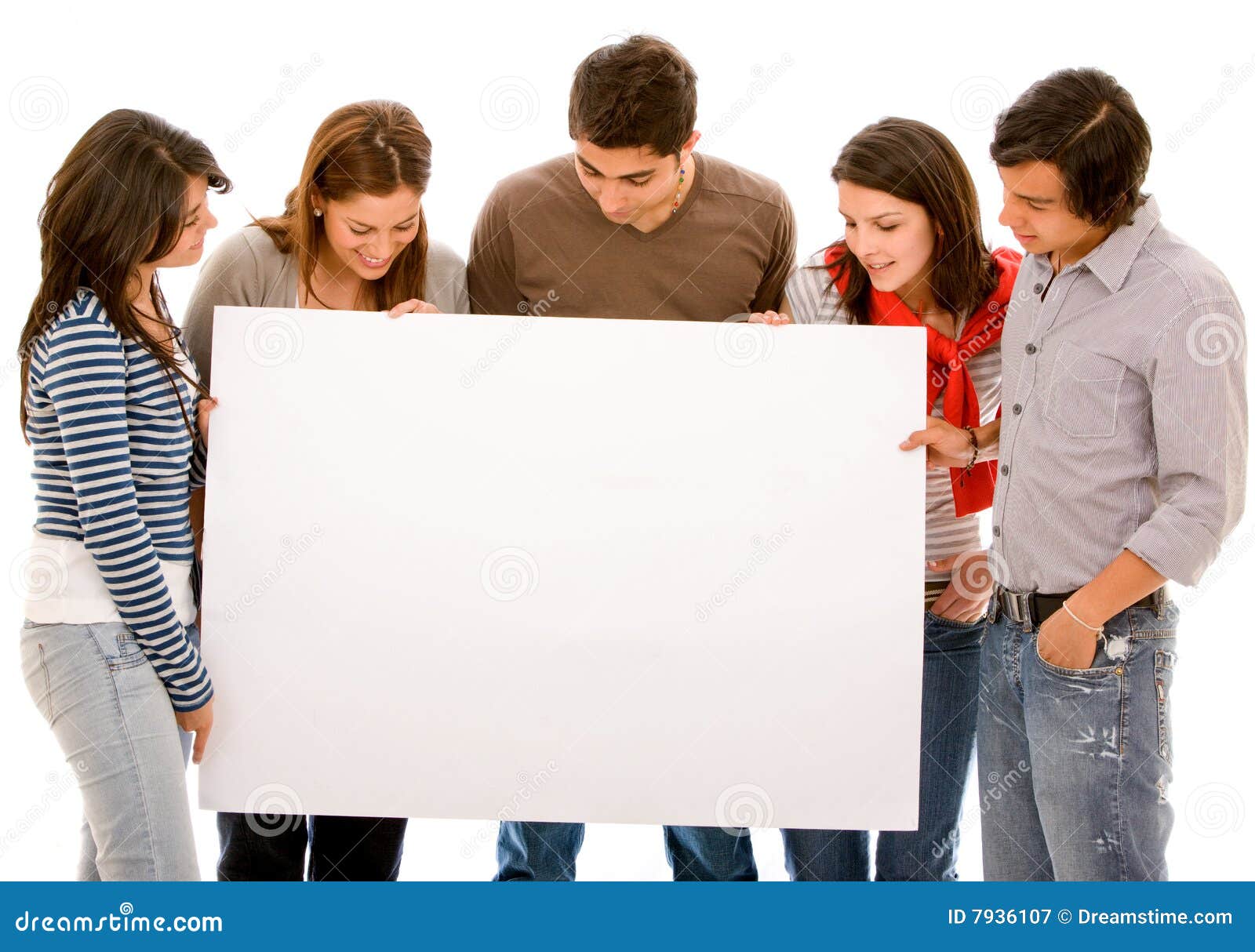 People Staring At A Banner Ad Royalty Free Stock Photography - Image ...