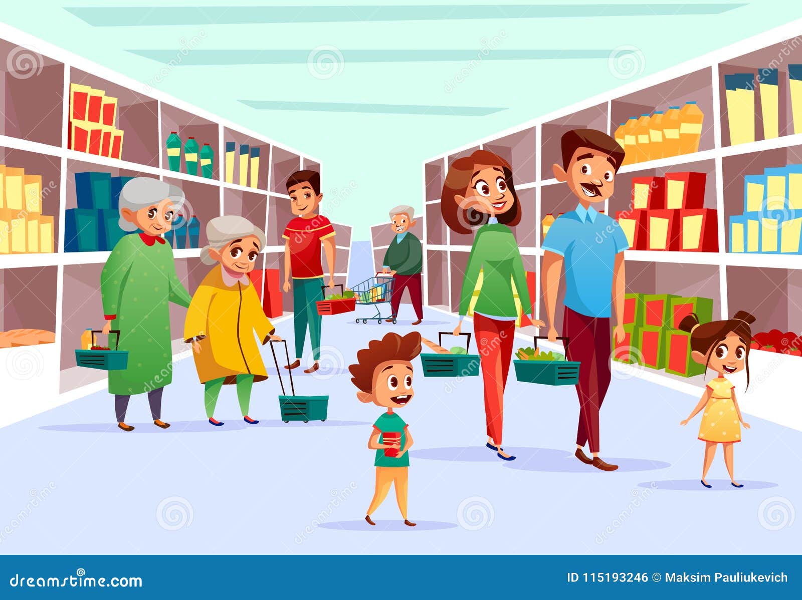 Supermarket Cartoon Stock Illustrations – 25,048 Supermarket Cartoon Stock  Illustrations, Vectors & Clipart - Dreamstime