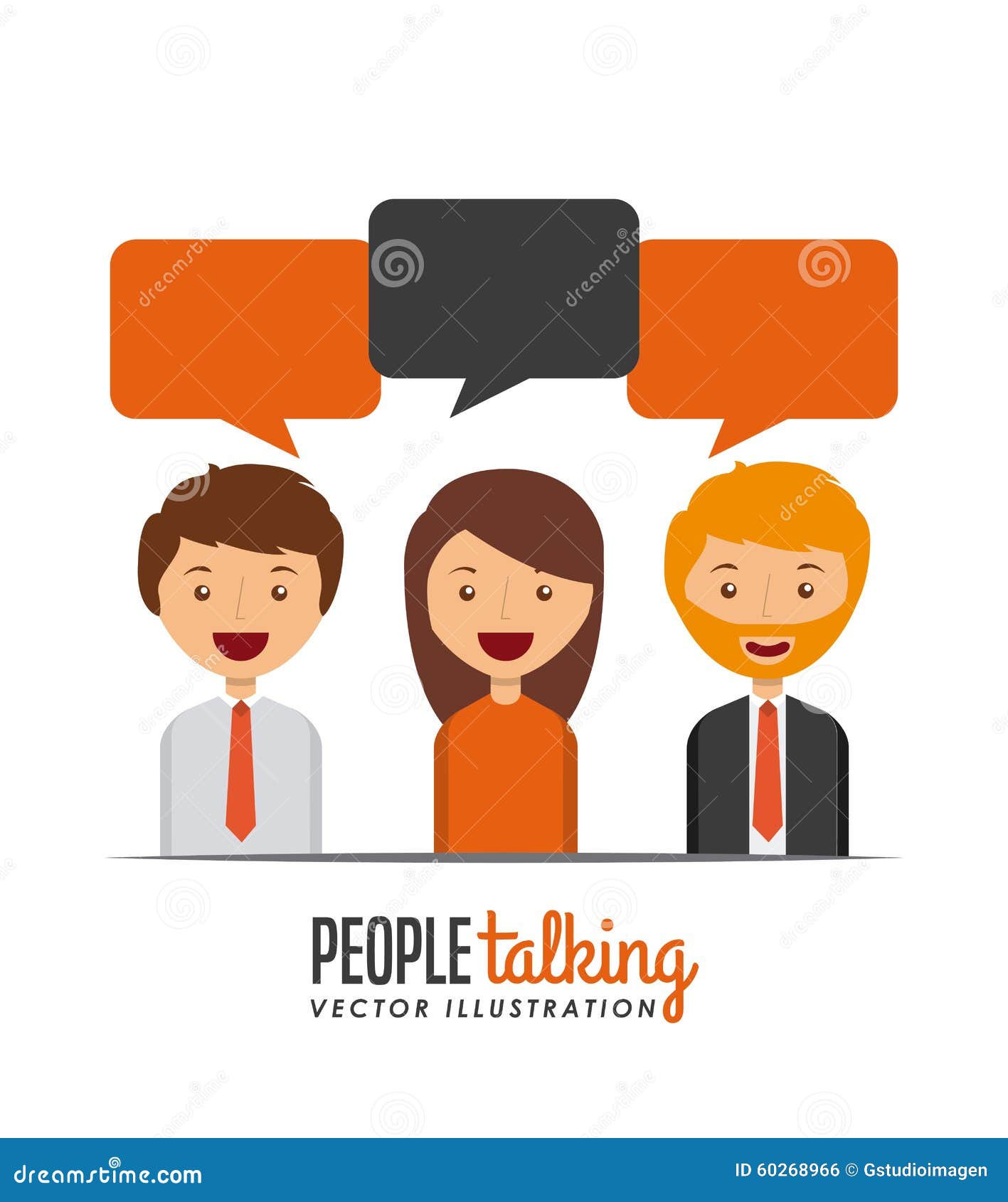 People talking stock vector. Illustration of symbol, speak 60268966