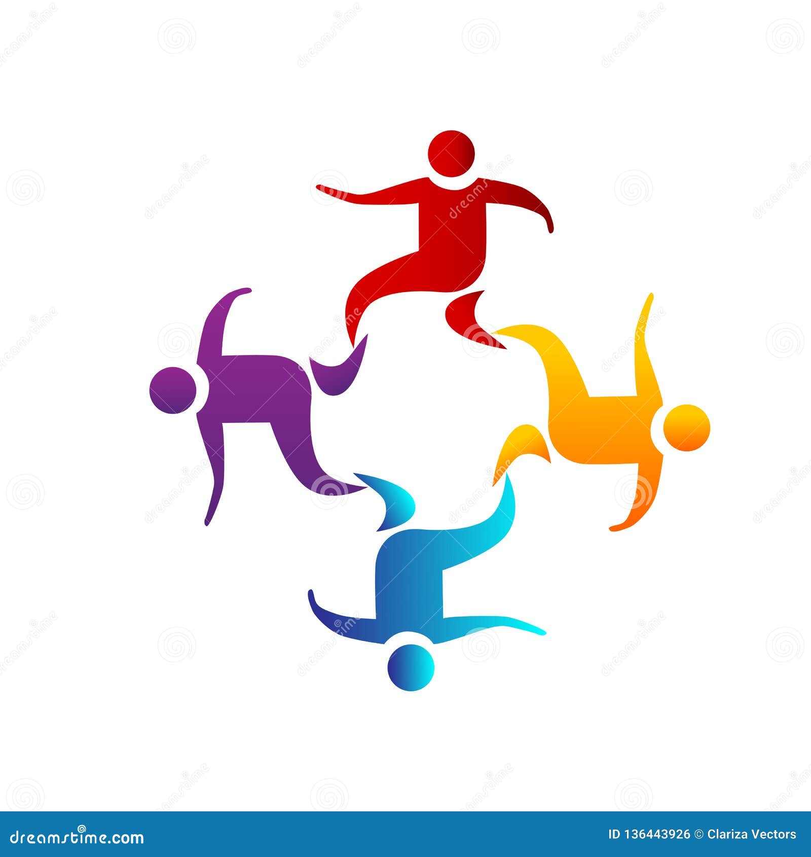 People Team Work Together Union Colorful People Work Together Logo ...