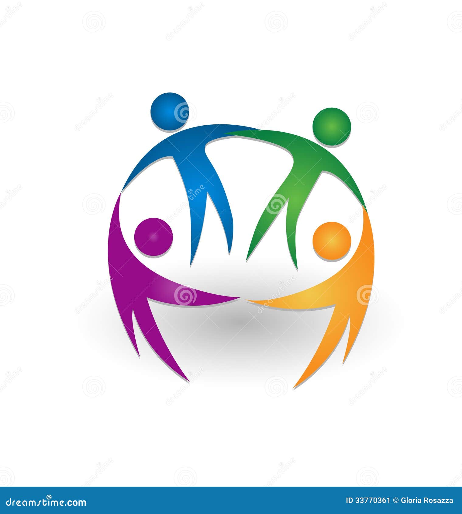 People Together Teamwork Logo Stock Vector Illustration of