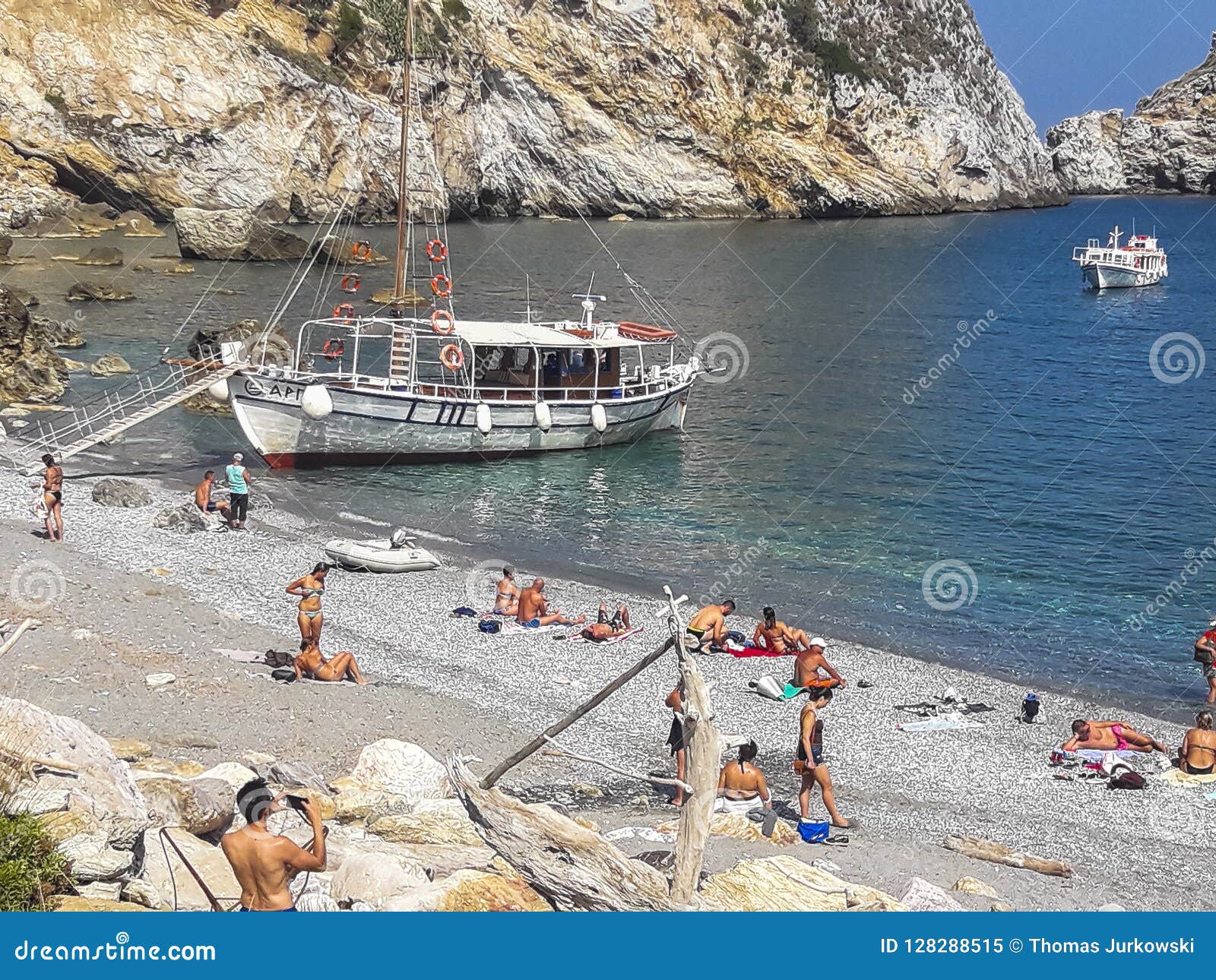 Kastro Beach, Skiathos, Greece Editorial Image - Image of holiday ...