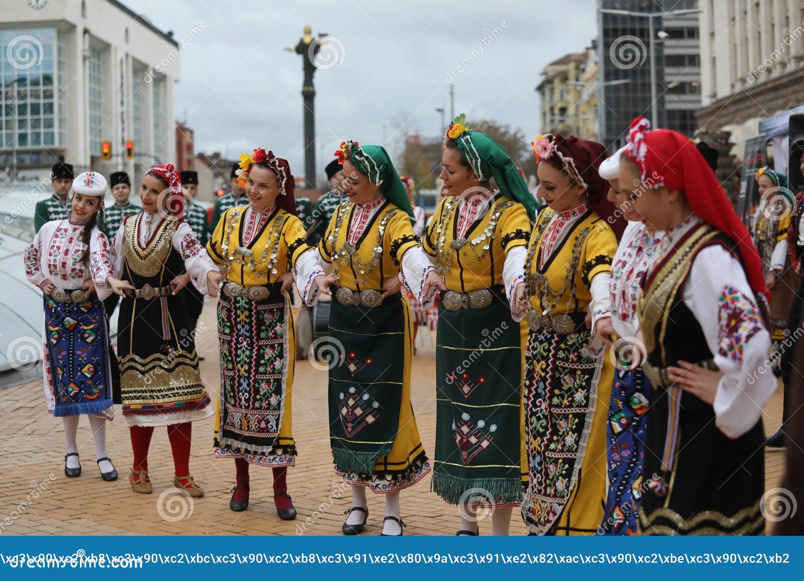 Communist Piglet Spelling People in Traditional Folk Costumes Perform the Bulgarian Folk Dance  Editorial Photography - Image of dress, music: 216623817