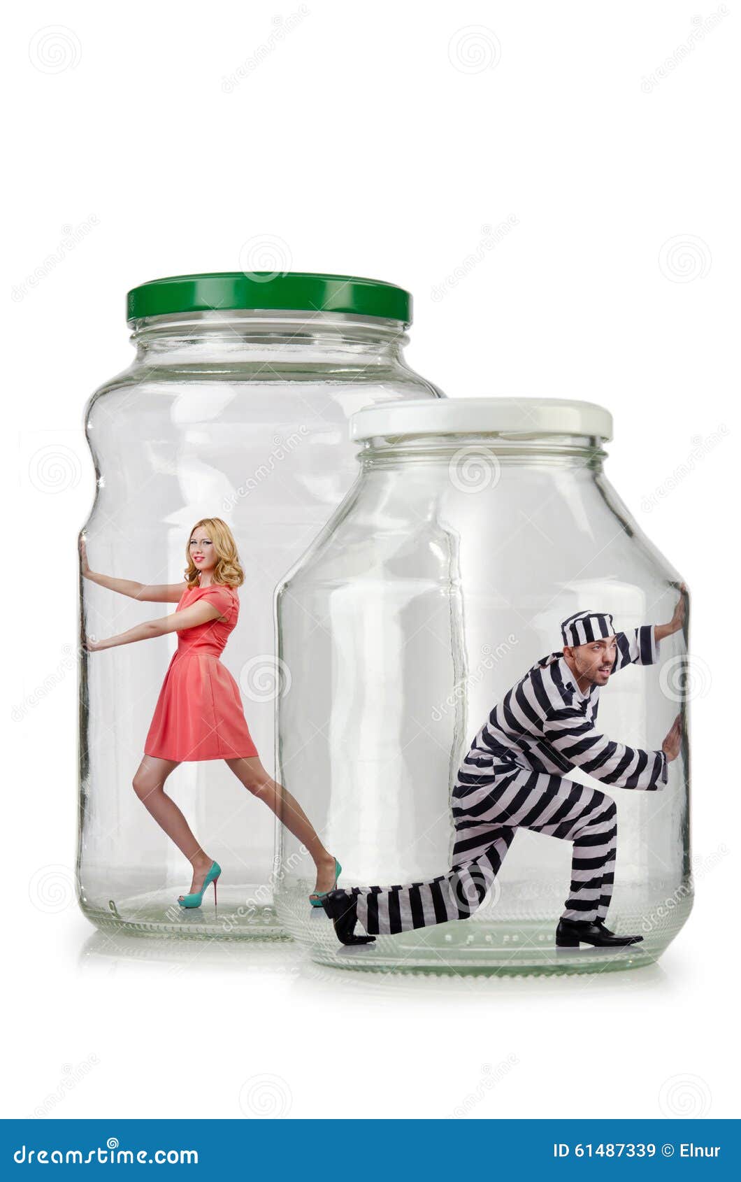 The People Trapped in the Glass Jar Stock Image Image of escape