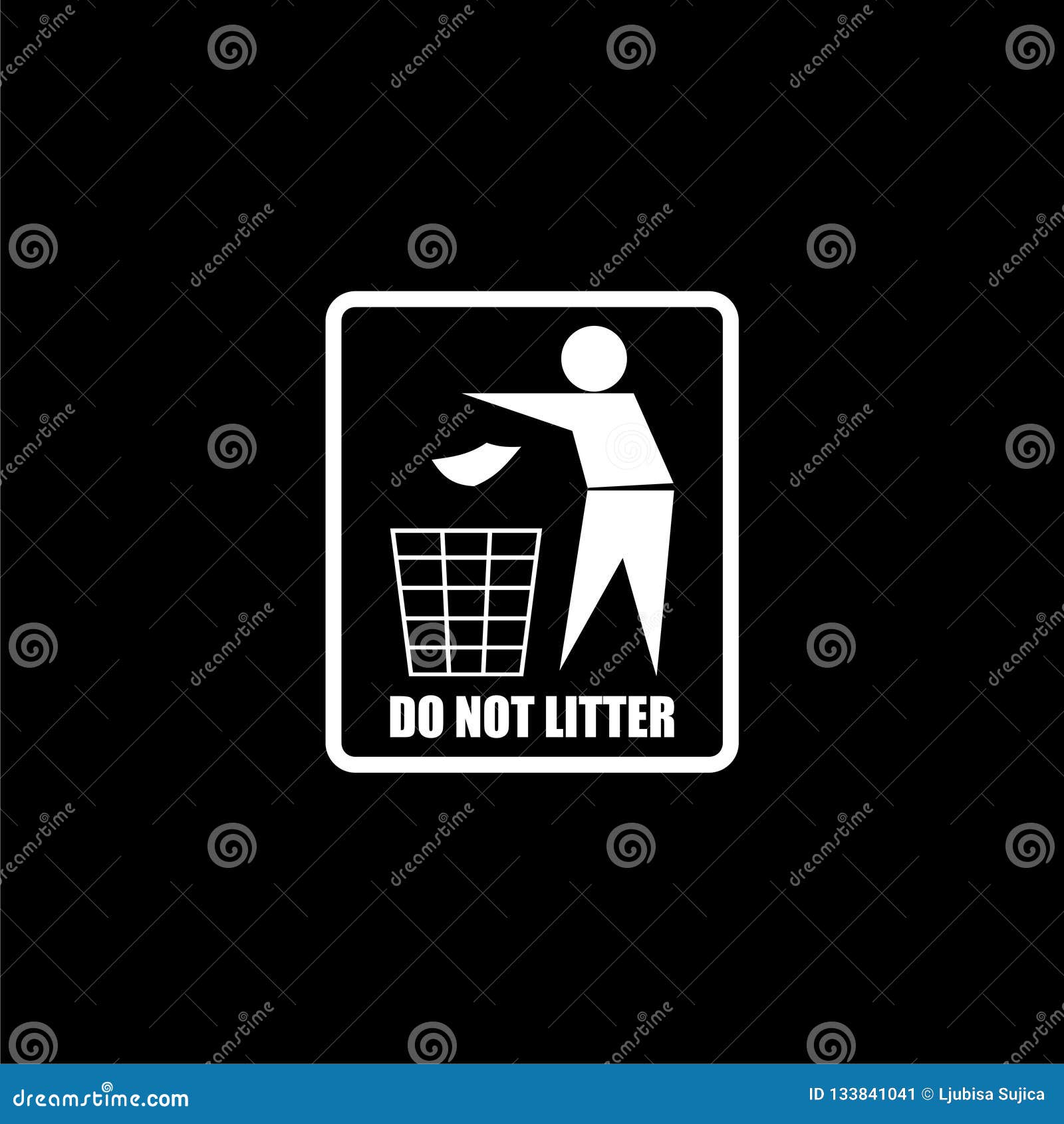 Do not litter signs set keep clean icons Vector Image