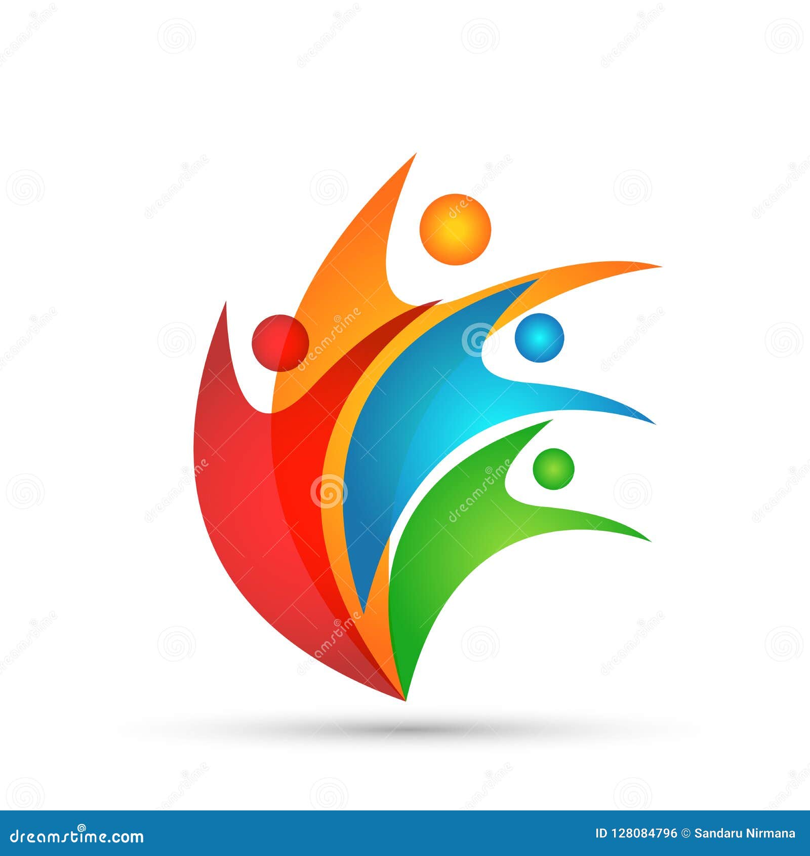 people union team work celebrating happyness wellness celebration logo healthy  icon  logo  on white background