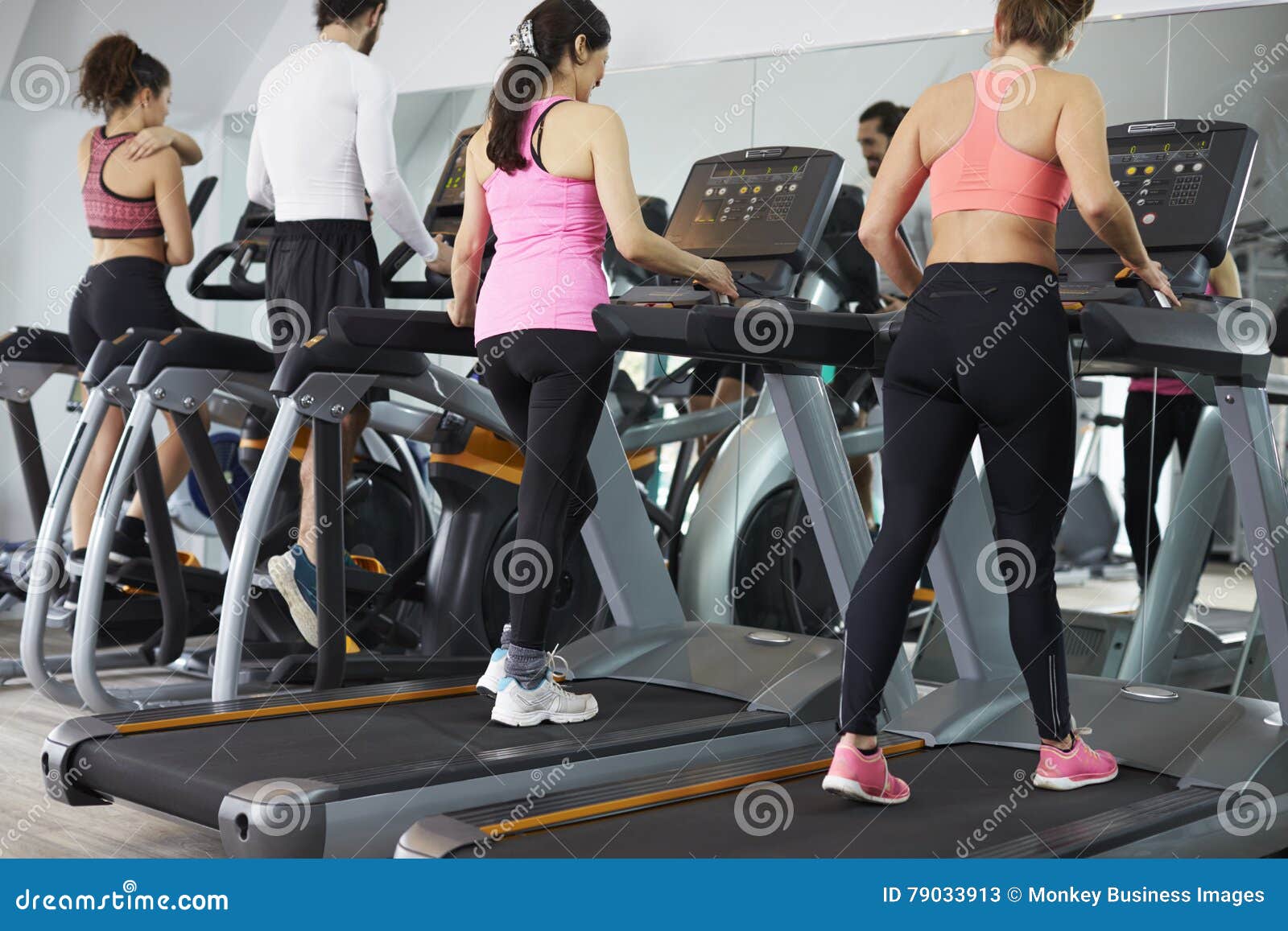People Using Equipment in Busy Gym Stock Image Image of millennial