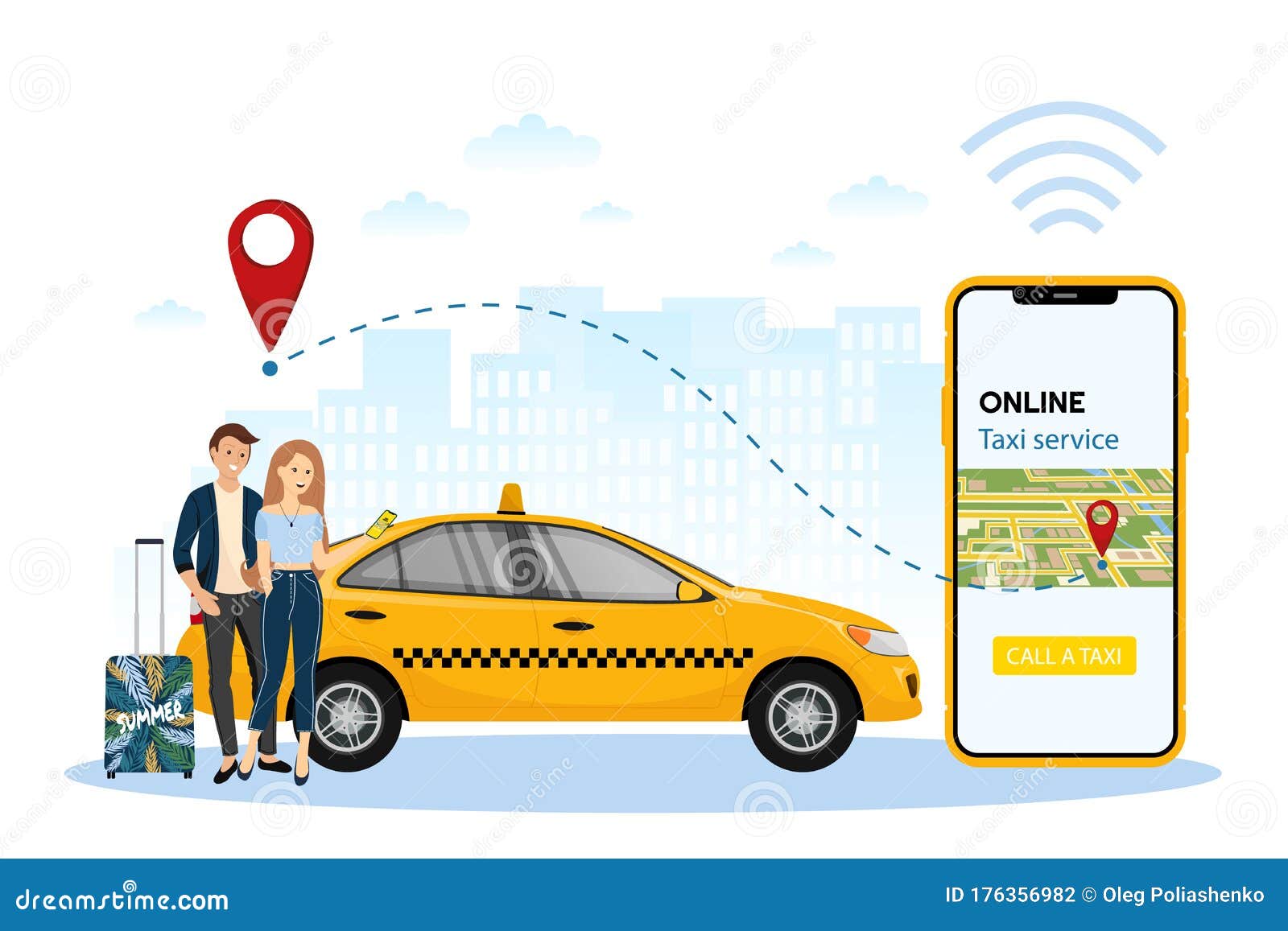 Order taxi. Order a Taxi. Commercial website for ordering a Taxi service.