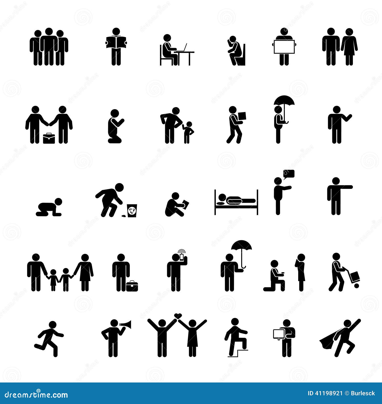 Various Poses Of Man Sleeping On Bed High-Res Vector Graphic - Getty Images
