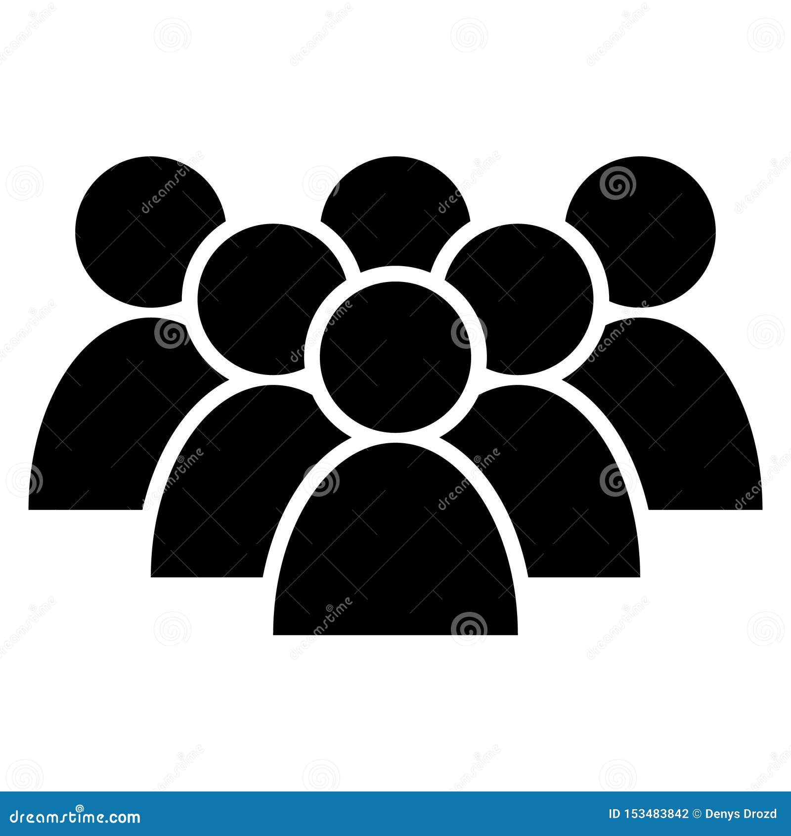 Groups of persons icon. Business team person, office teamwork people symbol  and work group isolated silhouette icons vector set Stock Vector