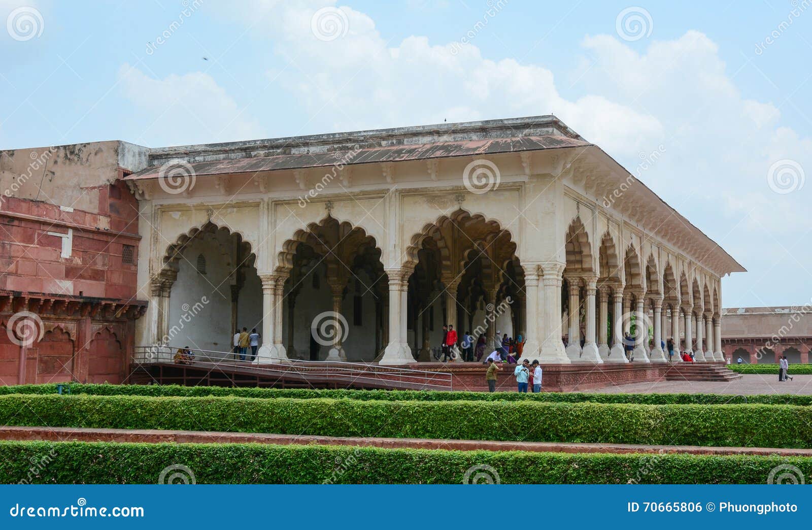 People Visit the Main Hall at Agra Fort in Agra, India Editorial Photo