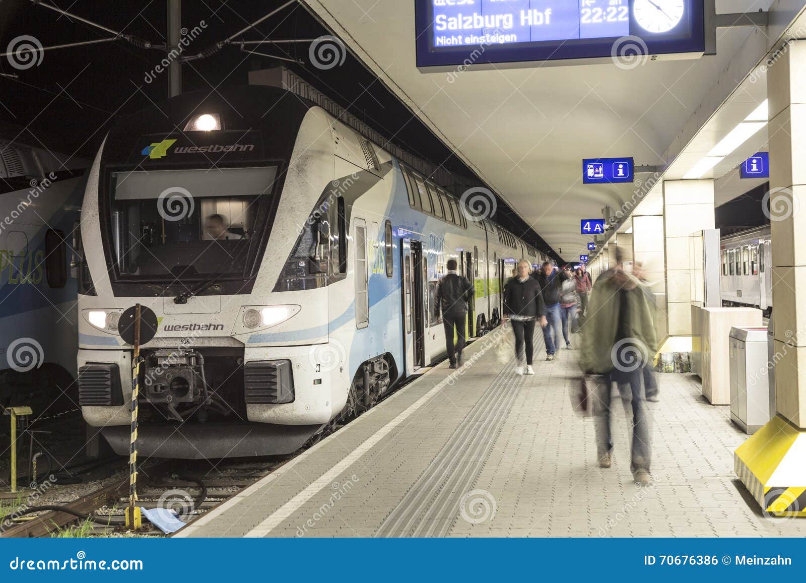 People Wait for Train at the Westbahnhof in Vienna Editorial Photo