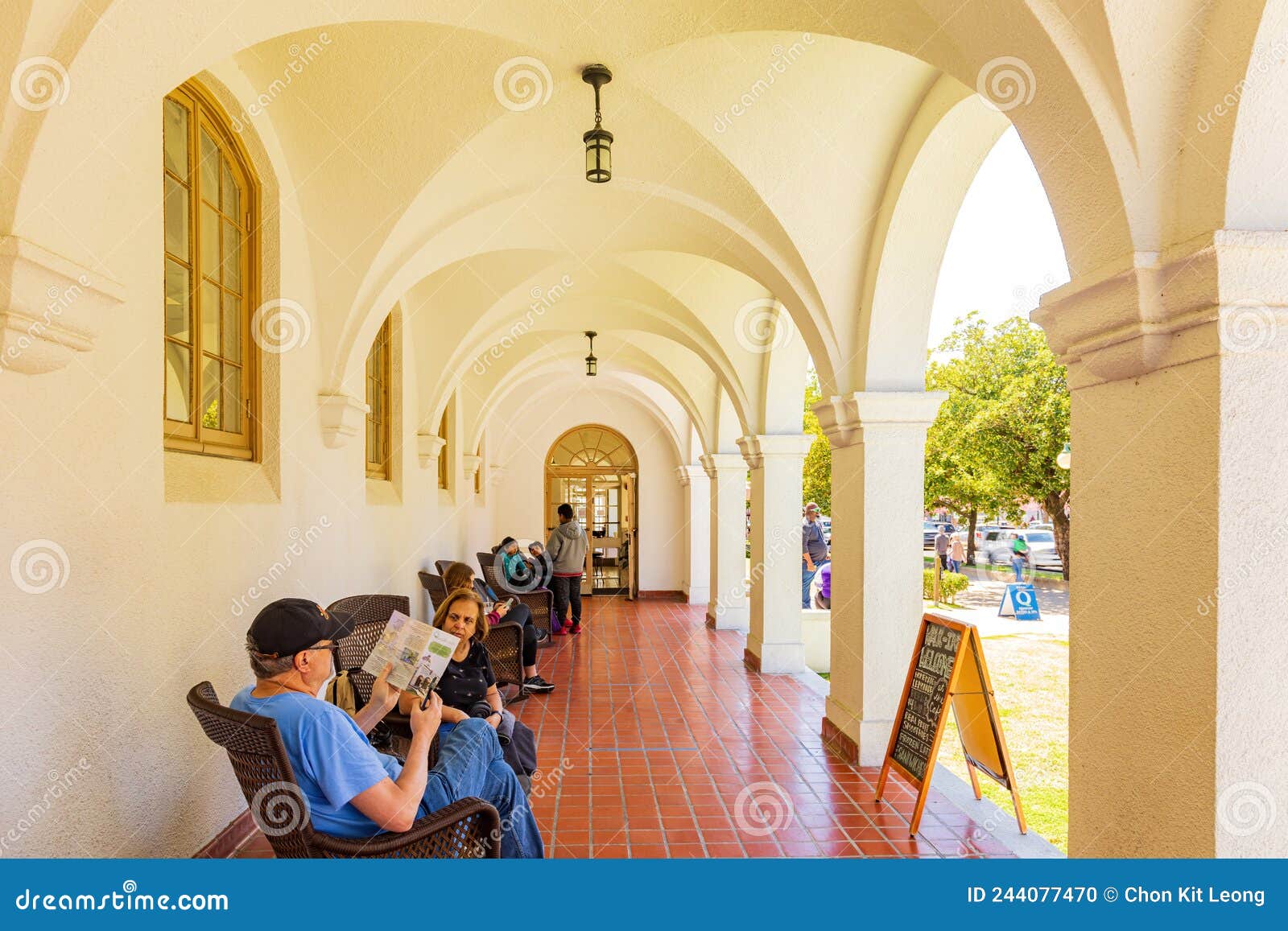 People Waiting in the Hallway of Quapaw Baths and Spa Editorial Image