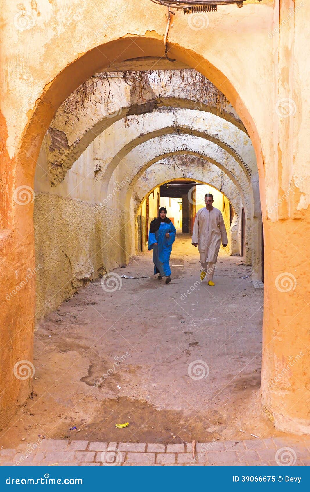 People Walking In The Medina In Fes Morocco Editorial 