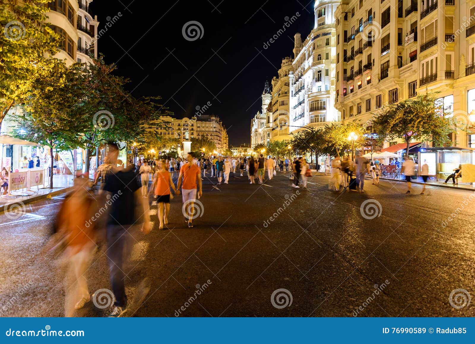 valencia spain night time donkey right valencia spain night time donkey right