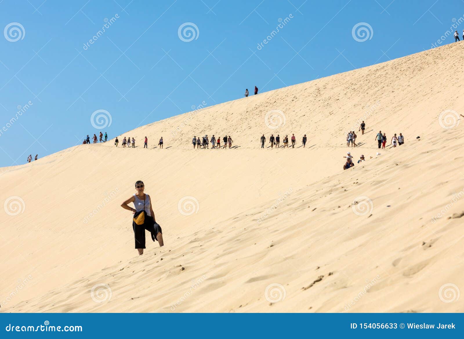 People Walking On The Top Of The Dune Of Pilat, The