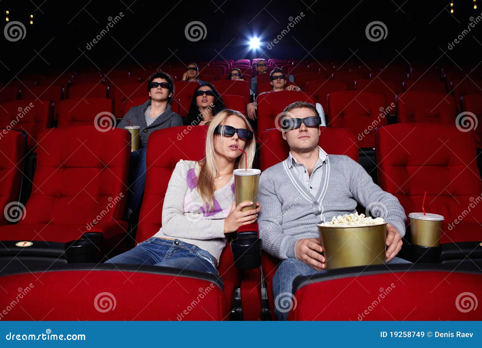 People Watch Movies in Cinema Stock Image Image of lifestyles, film