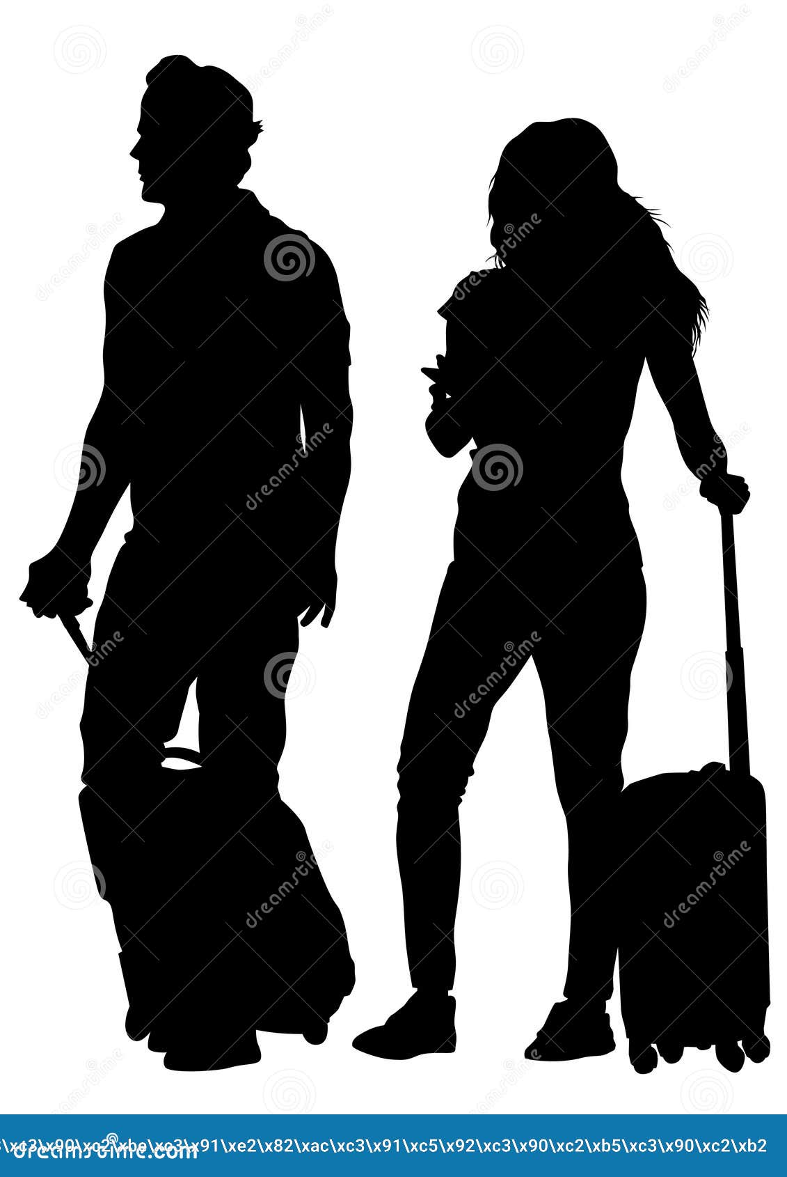 People white suitcases one stock vector. Illustration of commercial ...