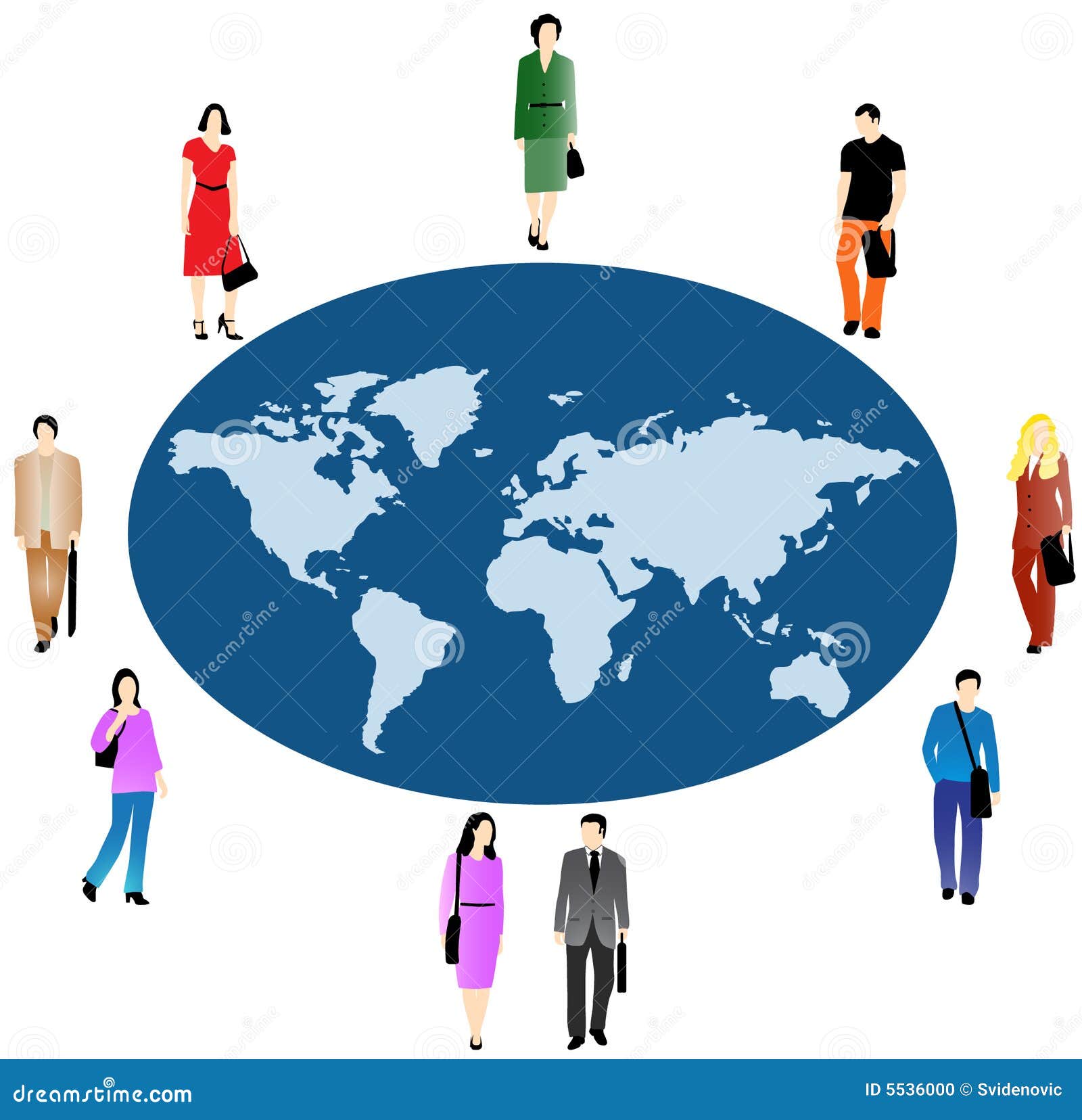 People in the world stock vector. Illustration of blue - 5536000
