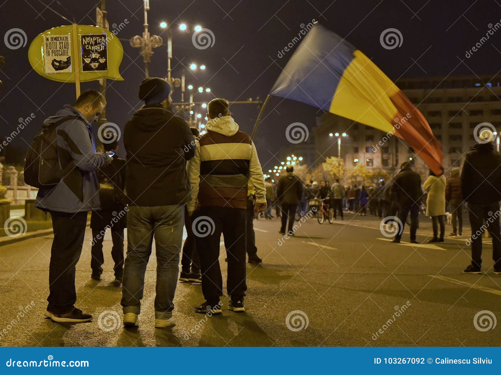Bucharest Protest, Modifying the Laws of Justice Editorial Photography