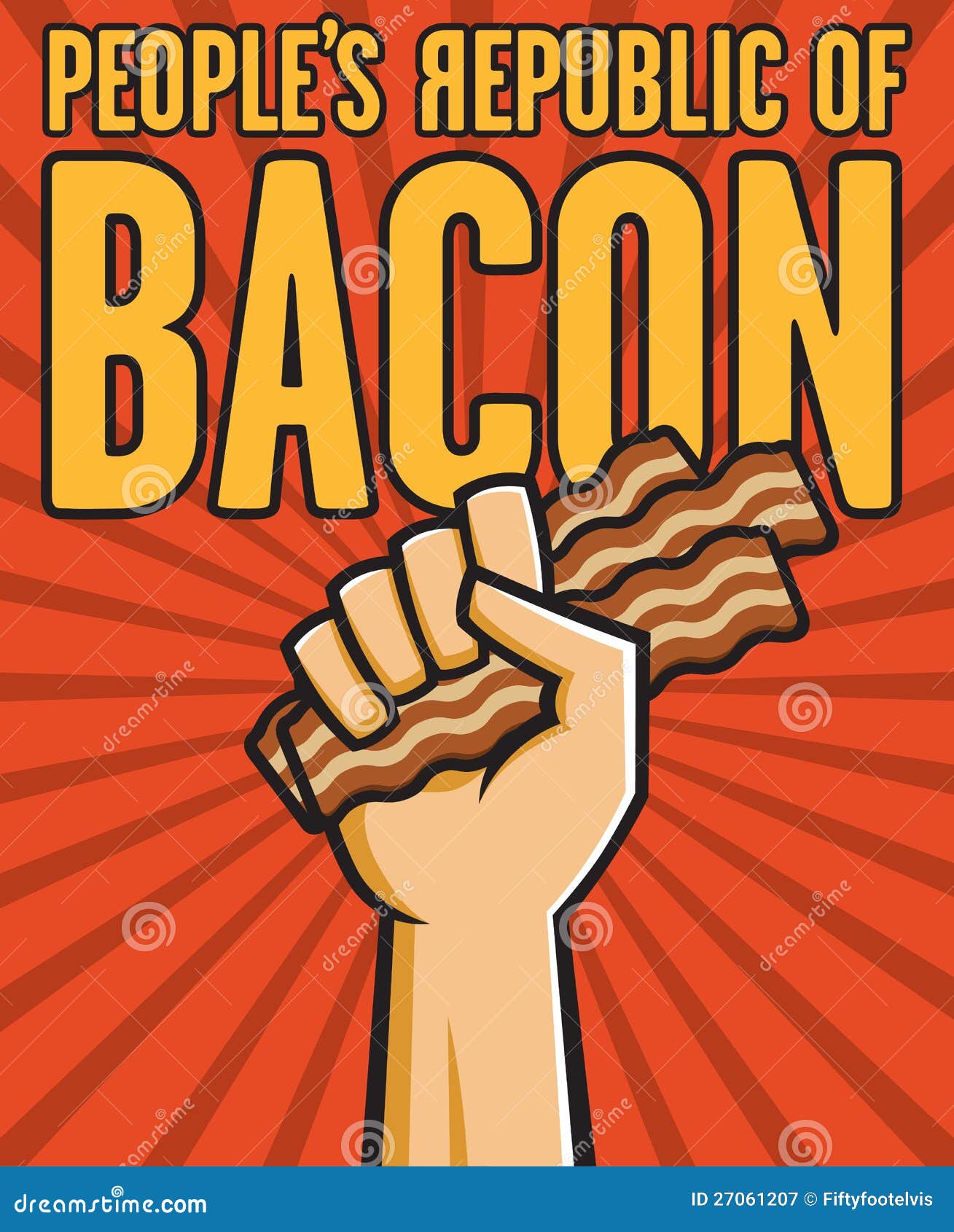 Peoples Republic of Bacon stock vector. Illustration of communist - 27061207